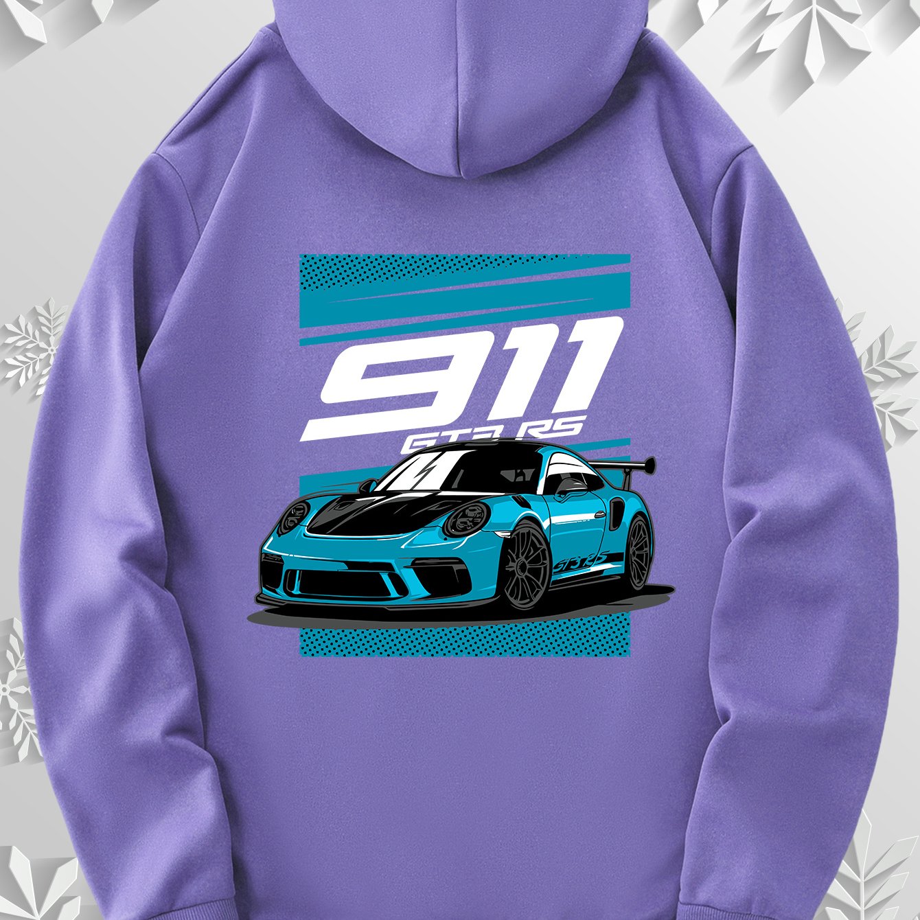Cartoon sports car style hoodie | Cool racing car print design on the back, simple front, paying tribute to the classics, 9 colors to freely match, the best choice for car enthusiasts!