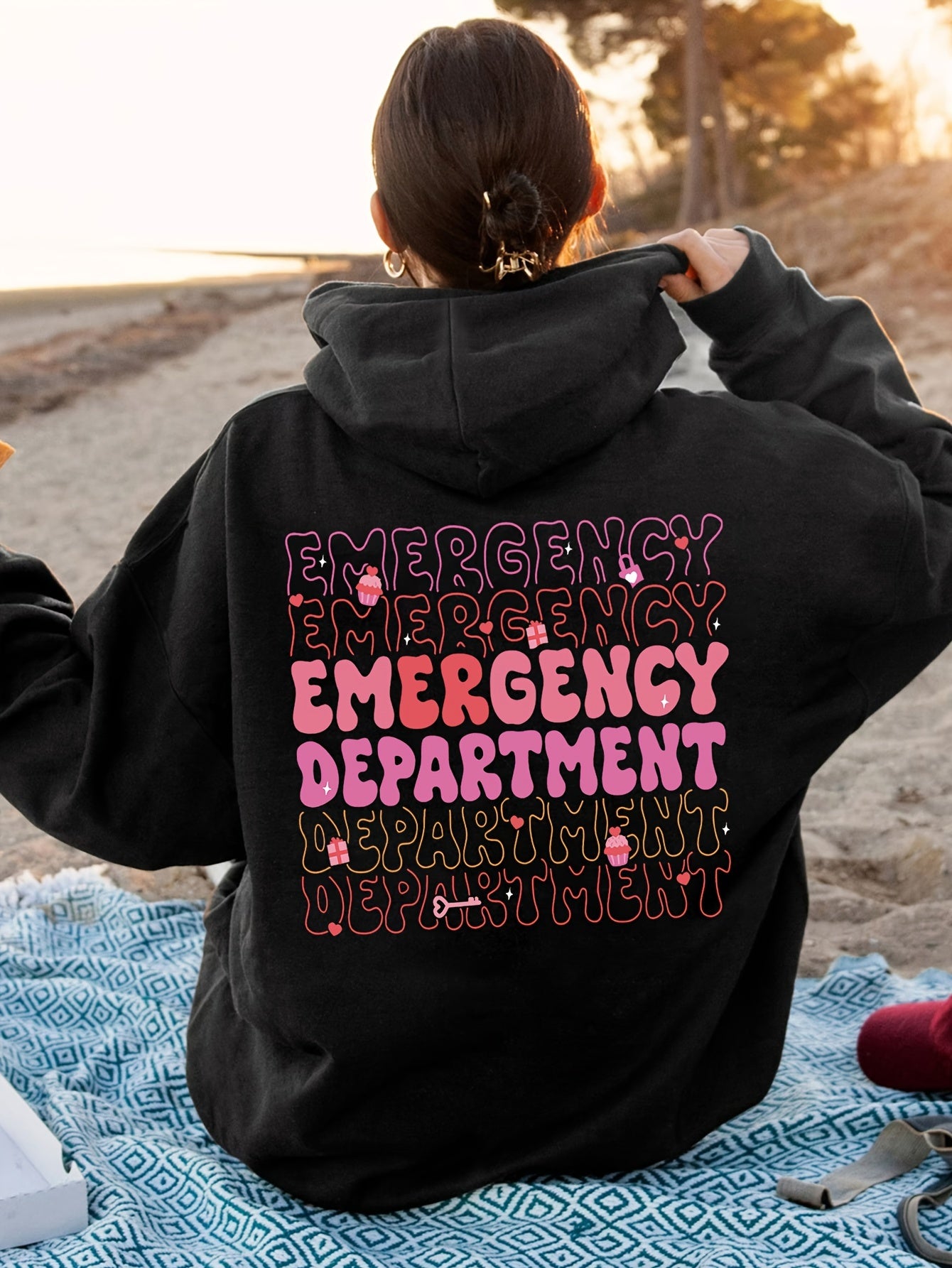 Women'S Casual Printed Graphic Hoodie