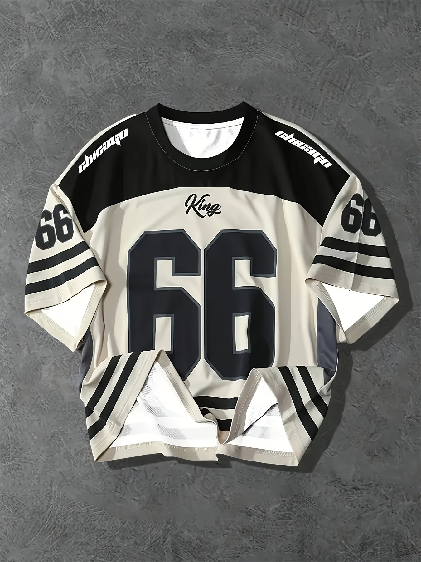1pc Men'S 66 Racing Icon 3D Print T-Shirt - Casual Streetwear, Breathable Sports Tee, Crew Neck, Short Sleeve, Summer Fashion Top, Unique Letter Print Design, Polyester 95%, Spandex 5%, Knit Fabric, All-Season