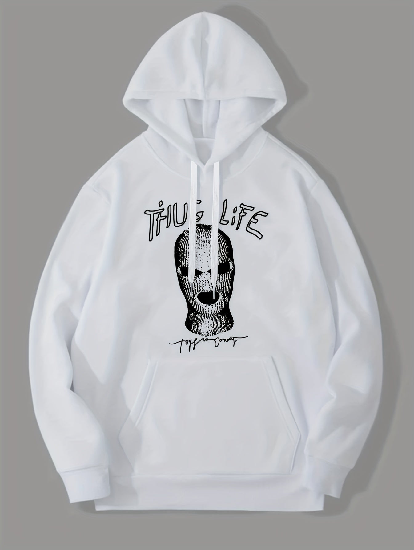 Mask Pattern Print Hooded Sweatshirt, Hoodies Fashion Casual Tops For Spring Autumn, Men's Clothing