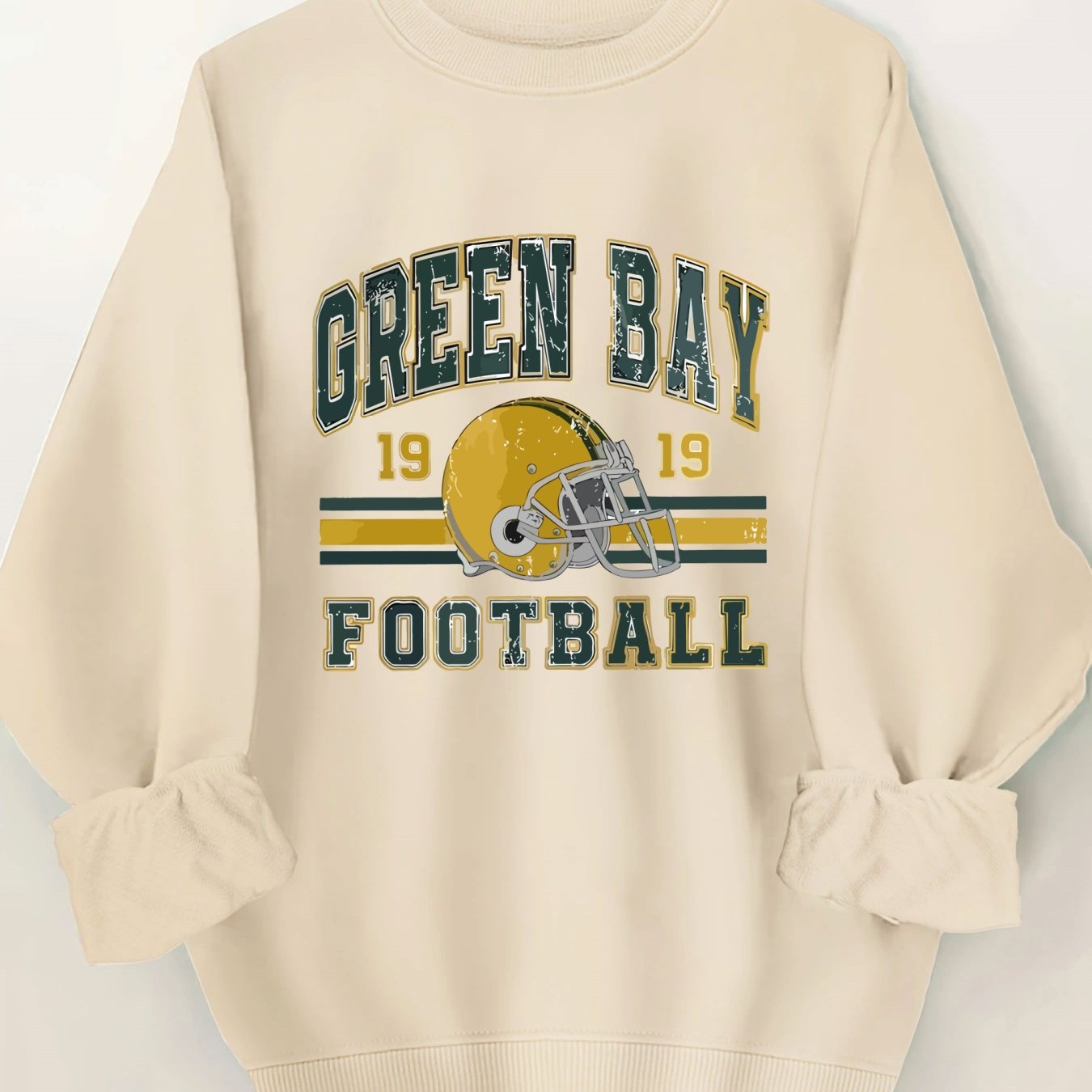 Letter Print Crew Neck Casual Sweatshirt, Polyester 100% Women'S Clothing for Fall & Spring