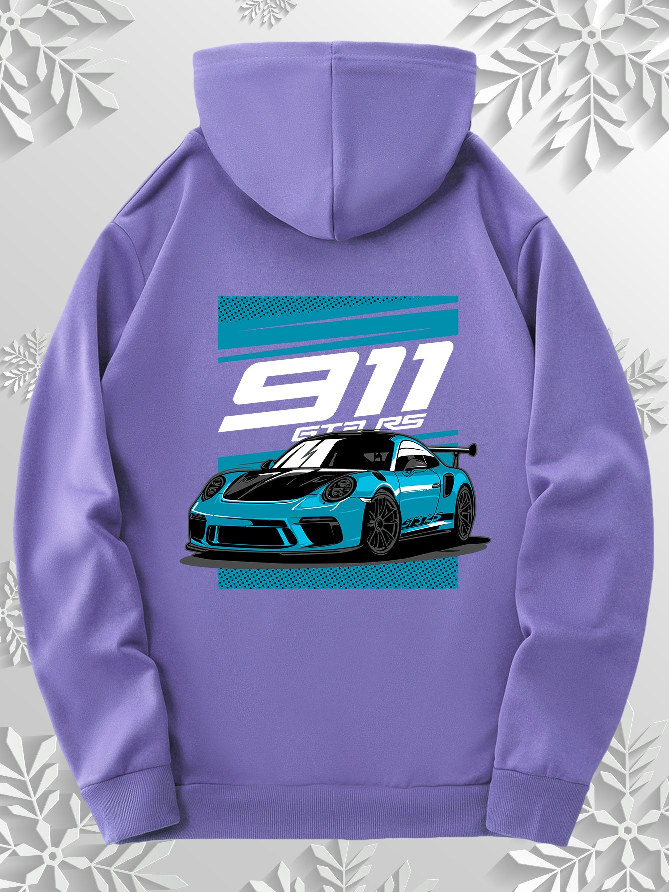 Cartoon sports car style hoodie | Cool racing car print design on the back, simple front, paying tribute to the classics, 9 colors to freely match, the best choice for car enthusiasts!