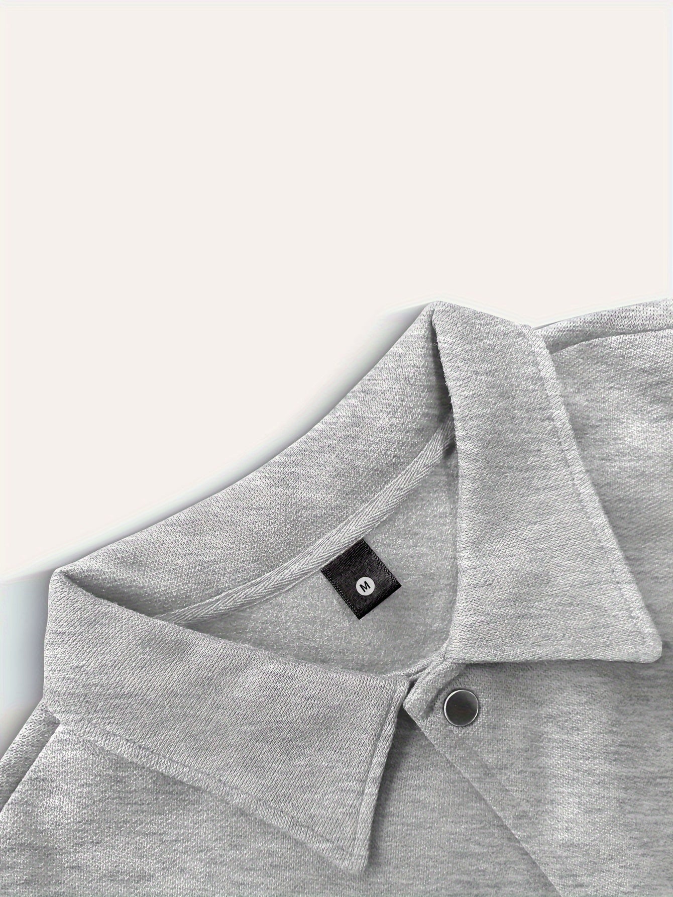 Men's Fashion Thick Collar Baseball Jacket, Random Print, Casual Style, Polyester Blend, Stretch Knit, Regular Fit, with Pockets, for Fall/Winter
