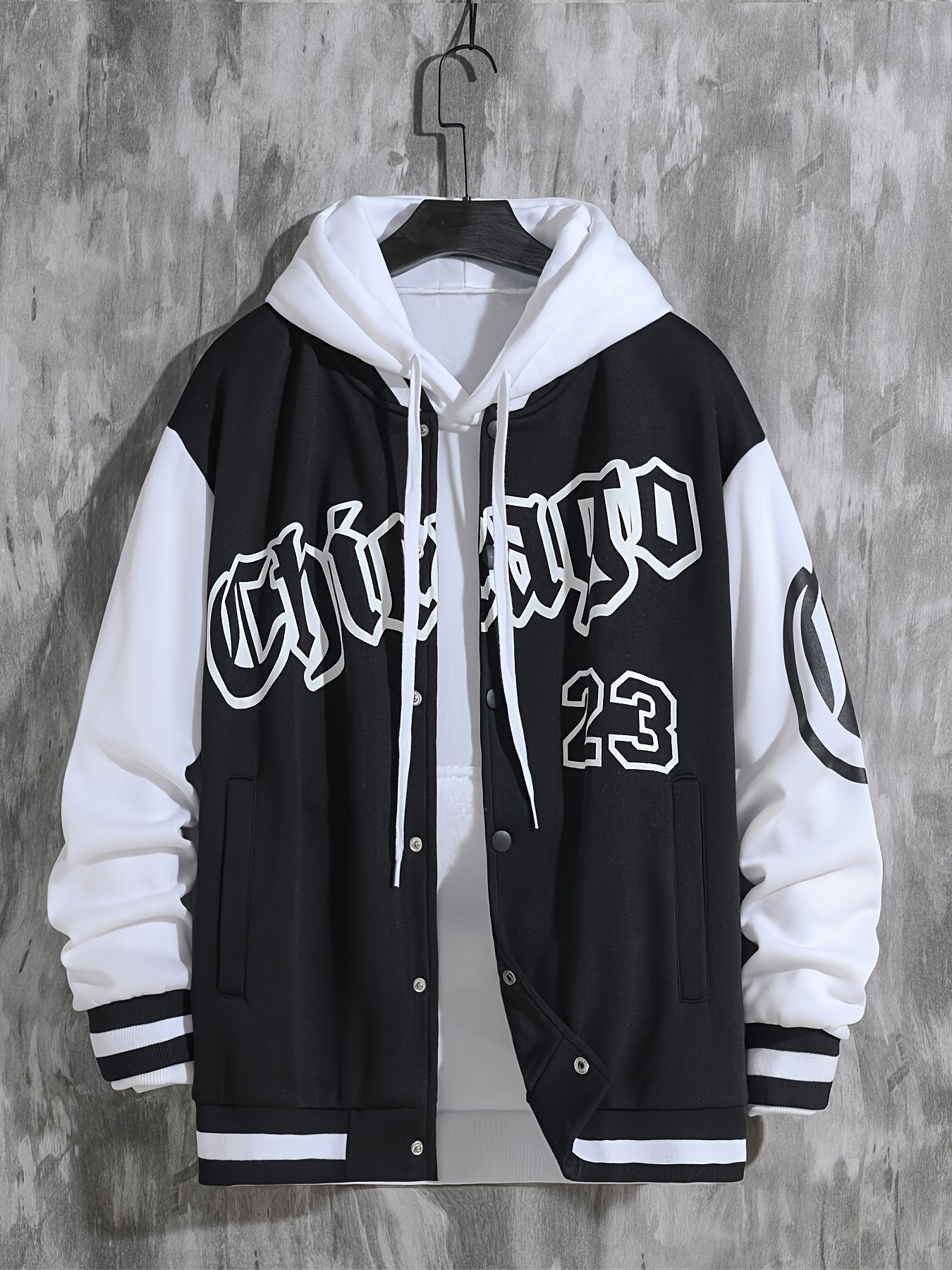 Spring And Autumn Street Men's Fashion Trend Loose Casual Baseball Uniform Jacket, Suitable For Outdoor And Dating