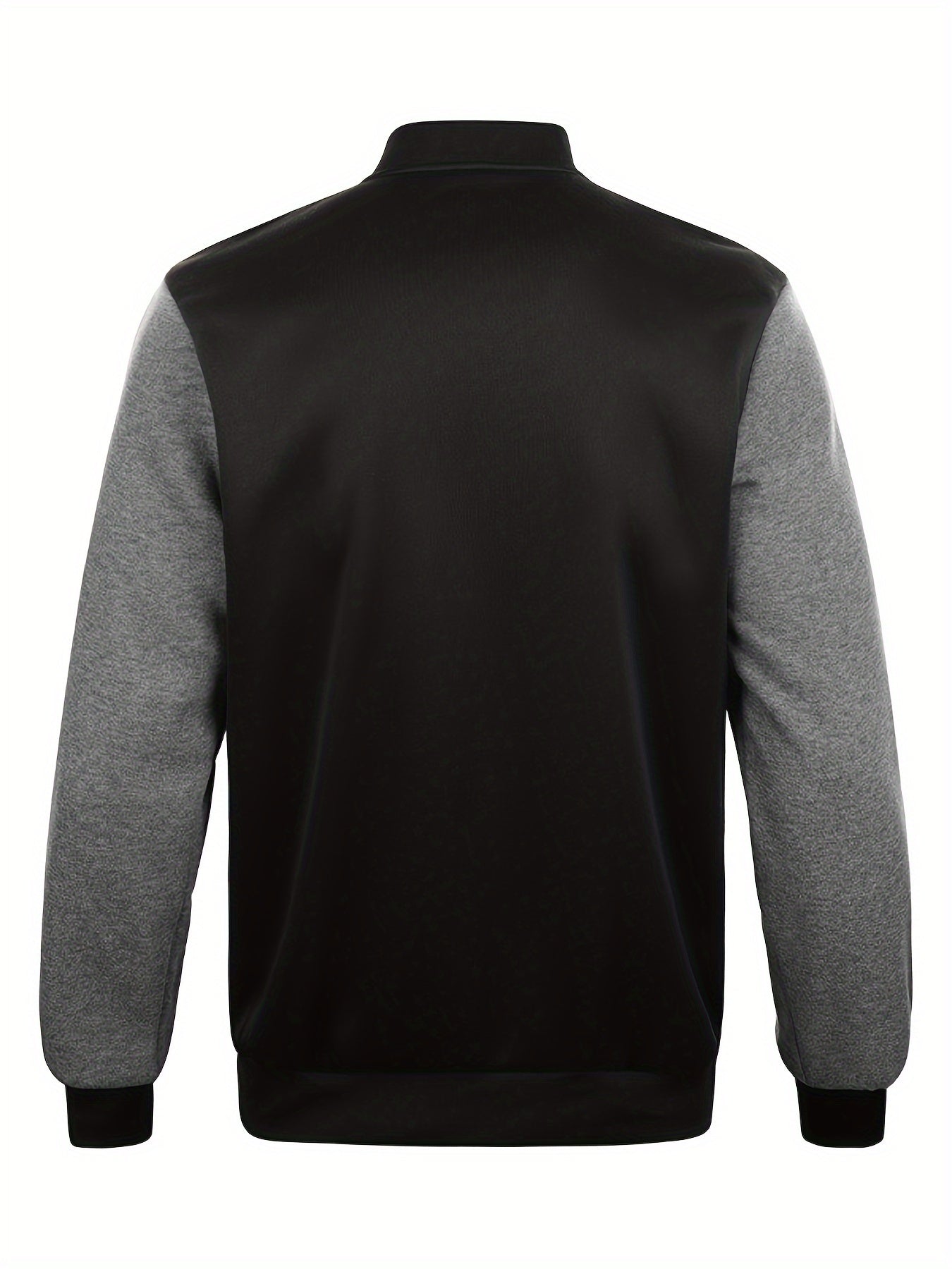 LA-03 Baseball Jacket - Polyester, Round Neck, Non-Transparent, Letter Pattern, Knitted, Loose Fit, Spring/Autumn