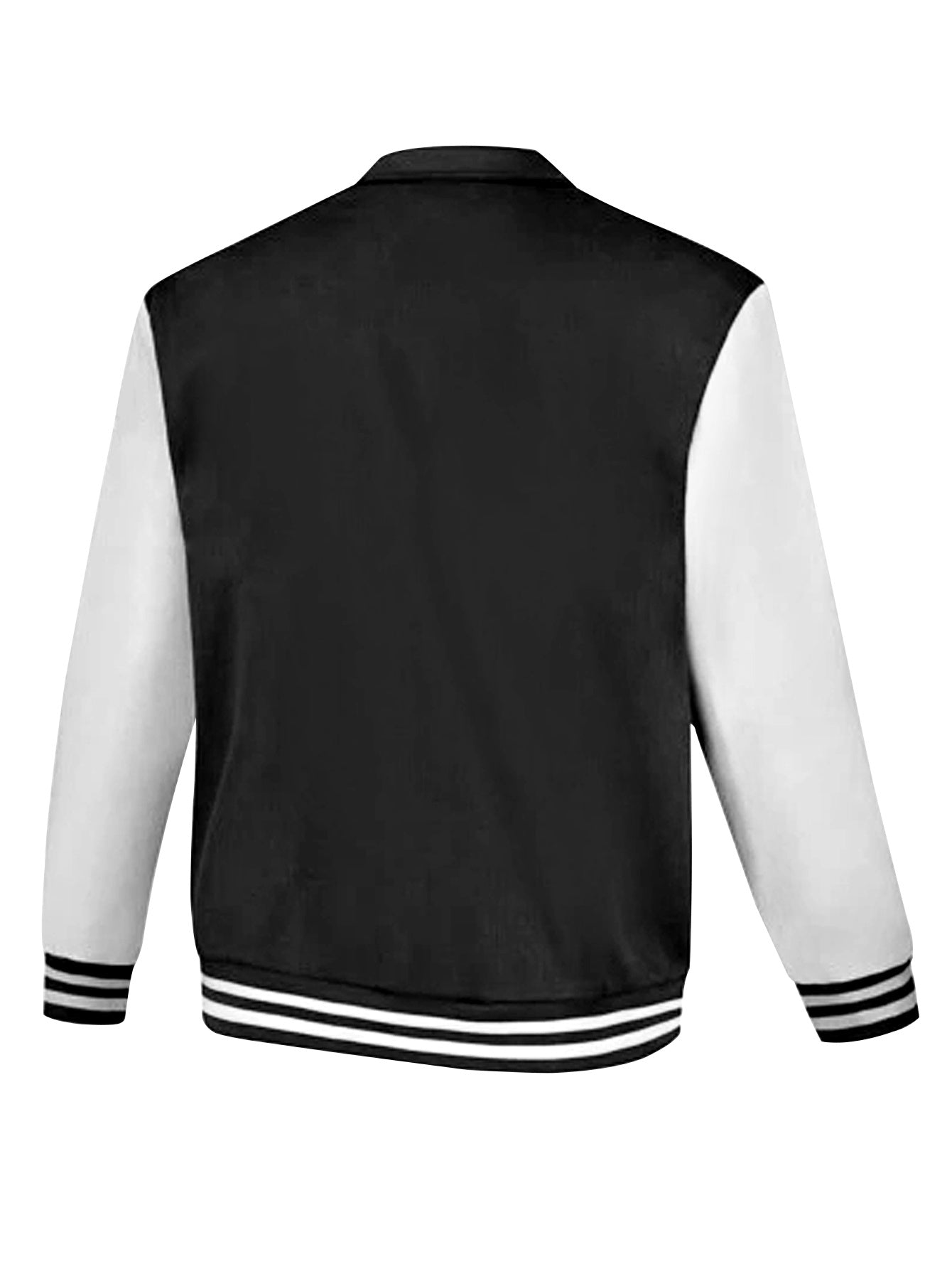 Men's Trendy Casual Baseball Jacket with Unique Print Design - Thick, Polyester, Machine Washable, Button-Up Collar