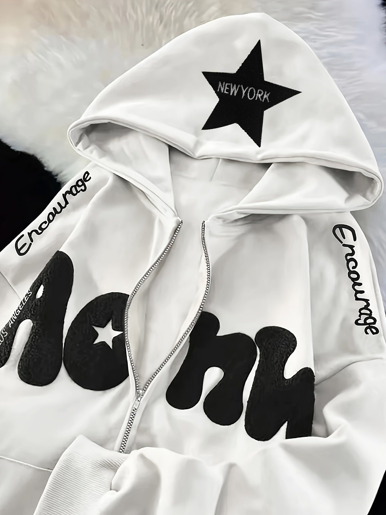 Women's Fashion Letter Embroidery Hoodie