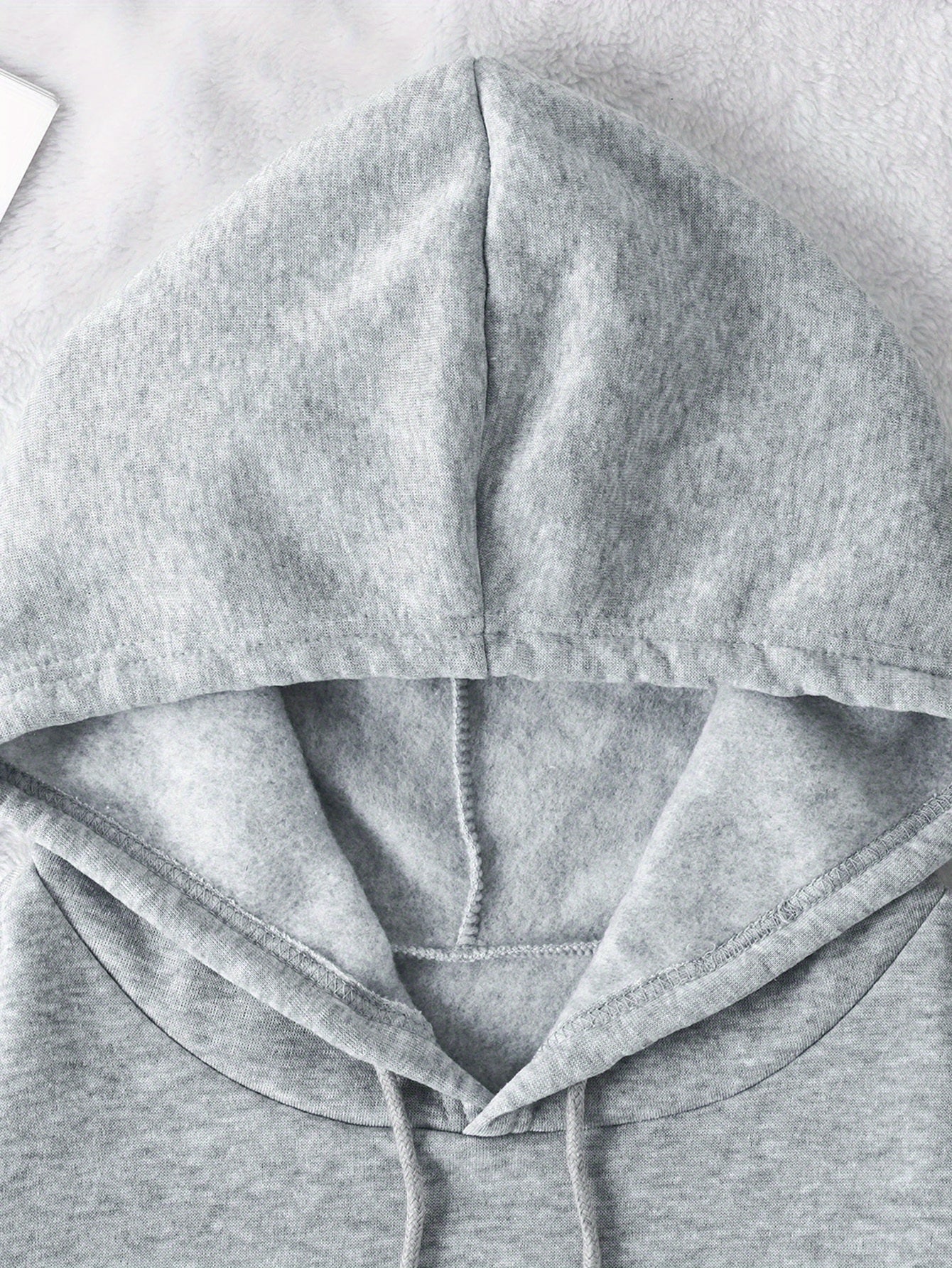 Women's Casual Hoodie with Geometric & Letter Print - Drawstring, Long Sleeve Pullover for Fall/Winter, Machine Washable