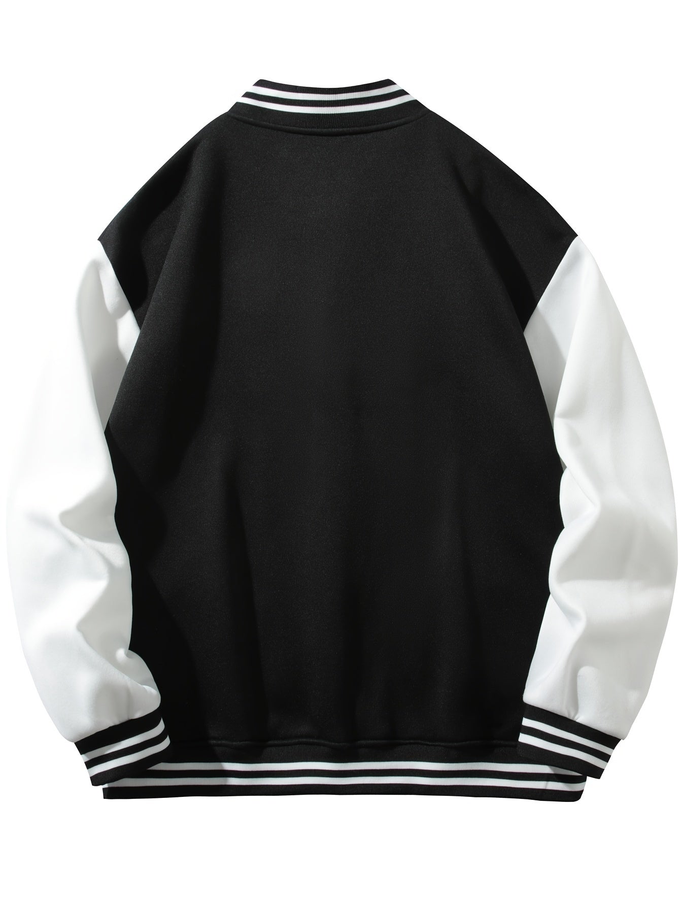 New York Embroidered Varsity Jacket - Men's Casual Fleece-Lined Baseball Coat, Lightweight & Warm for Fall/Winter, Machine Washable, Autumn, Hip Hop, Christmas & New Year, Leisure Style, Leisure Outing Occasion, Conventional
