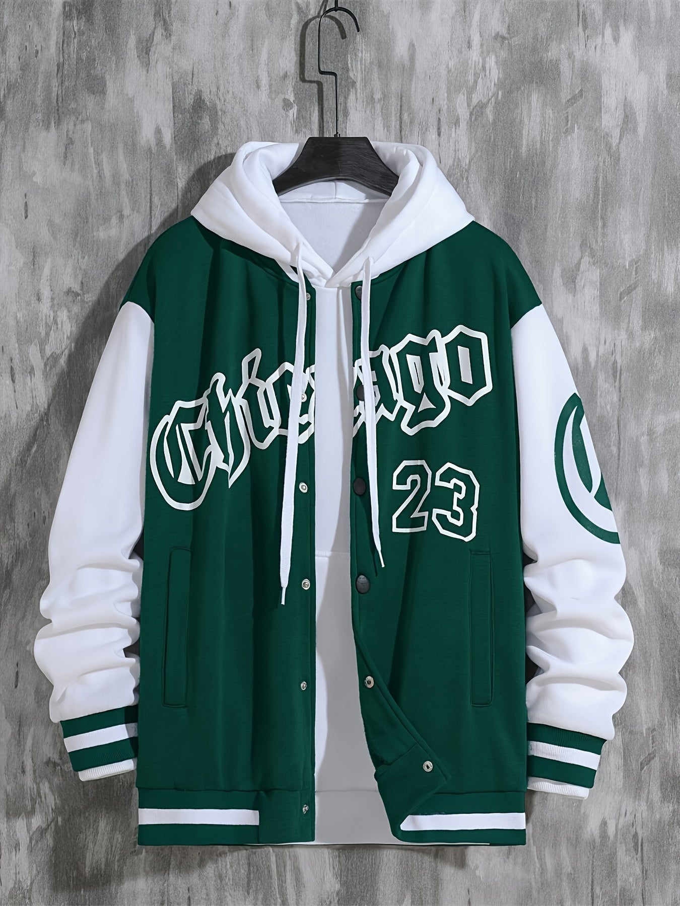 Spring And Autumn Street Men's Fashion Trend Loose Casual Baseball Uniform Jacket, Suitable For Outdoor And Dating
