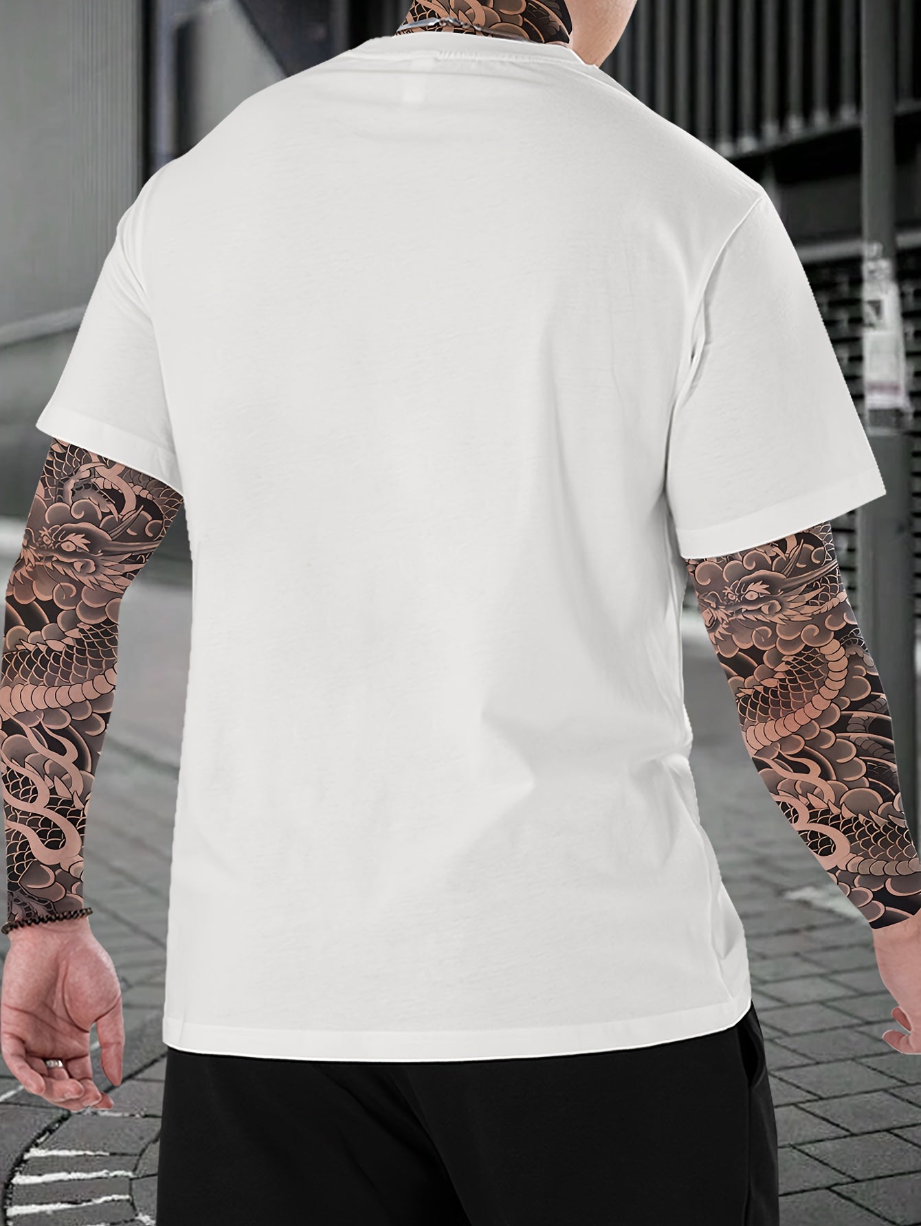 Lemonade Print, Men's Crew Neck Short Sleeve Fashion T-Shirt, Casual Comfy Top For Spring & Summer Holiday Leisure Vacation, Men's Clothing As Gift