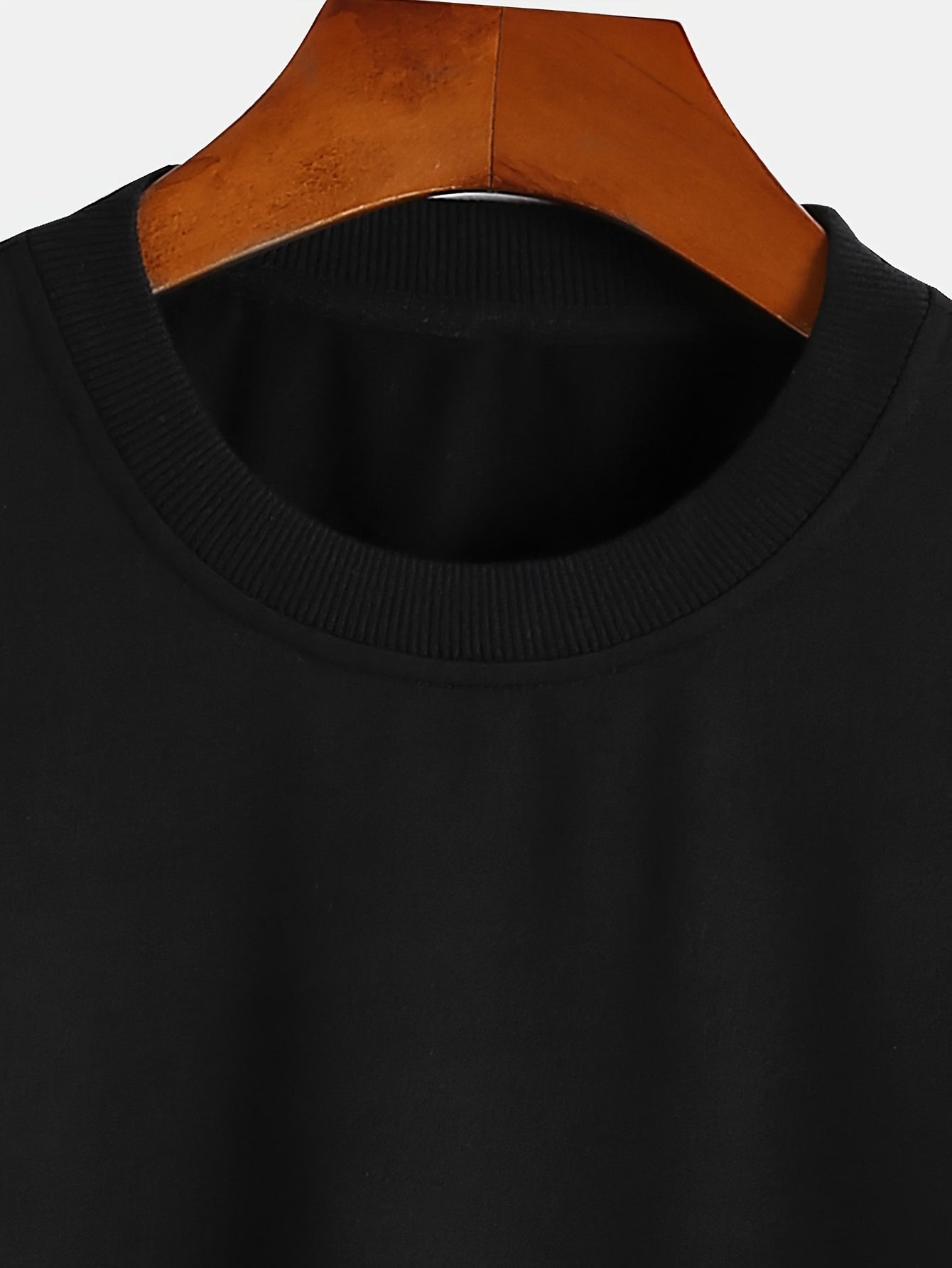 Men's Casual Long Sleeve Crew Neck Sweatshirt with Cool Bear Print - Soft Polyester Blend, Perfect for Fall & Winter