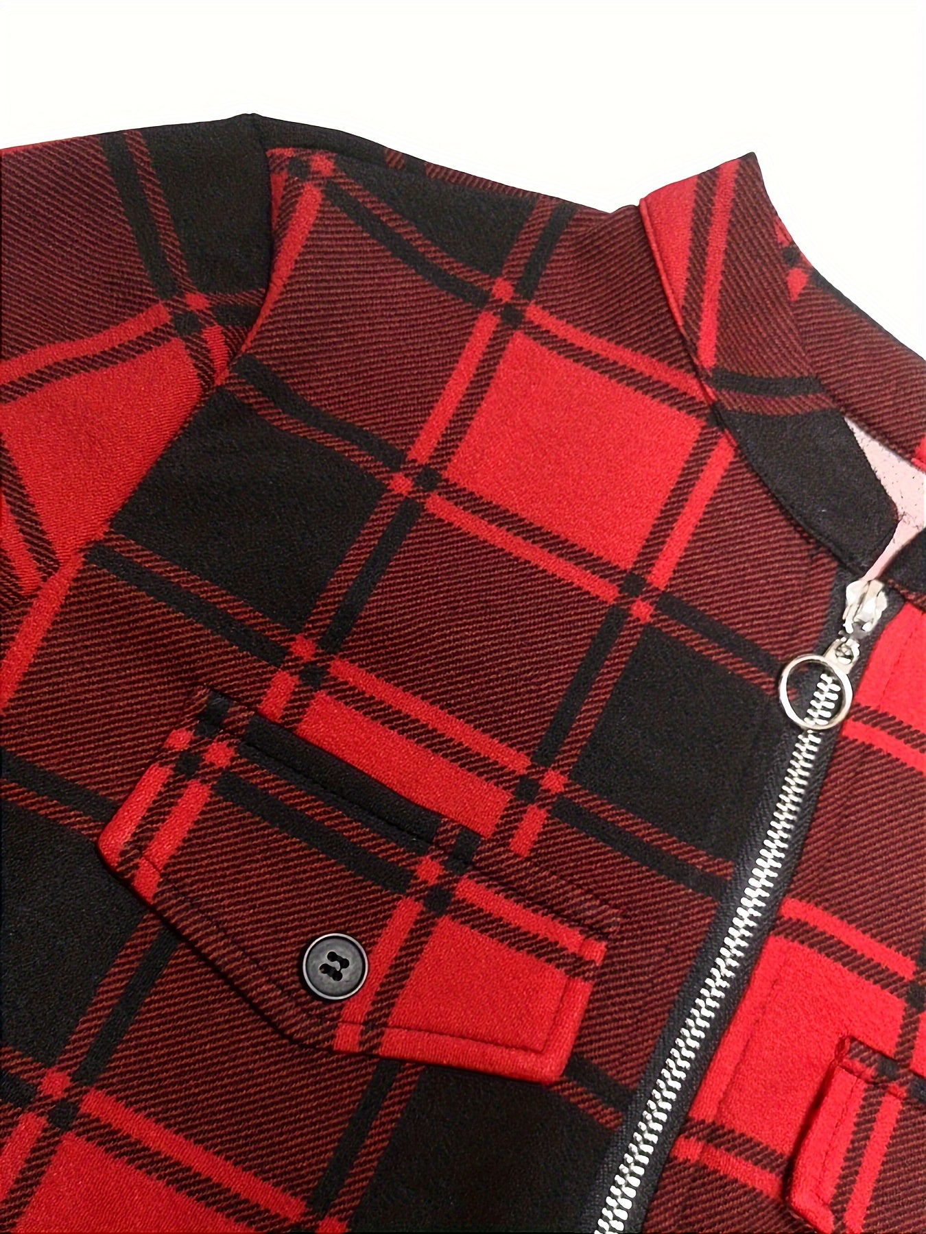 Women'S Casual Plaid Dress with Drawstring - 100% Polyester Knit Fabric, Boat Collar, Long Sleeve, Fit and Flare Design for Spring/Summer/Fall