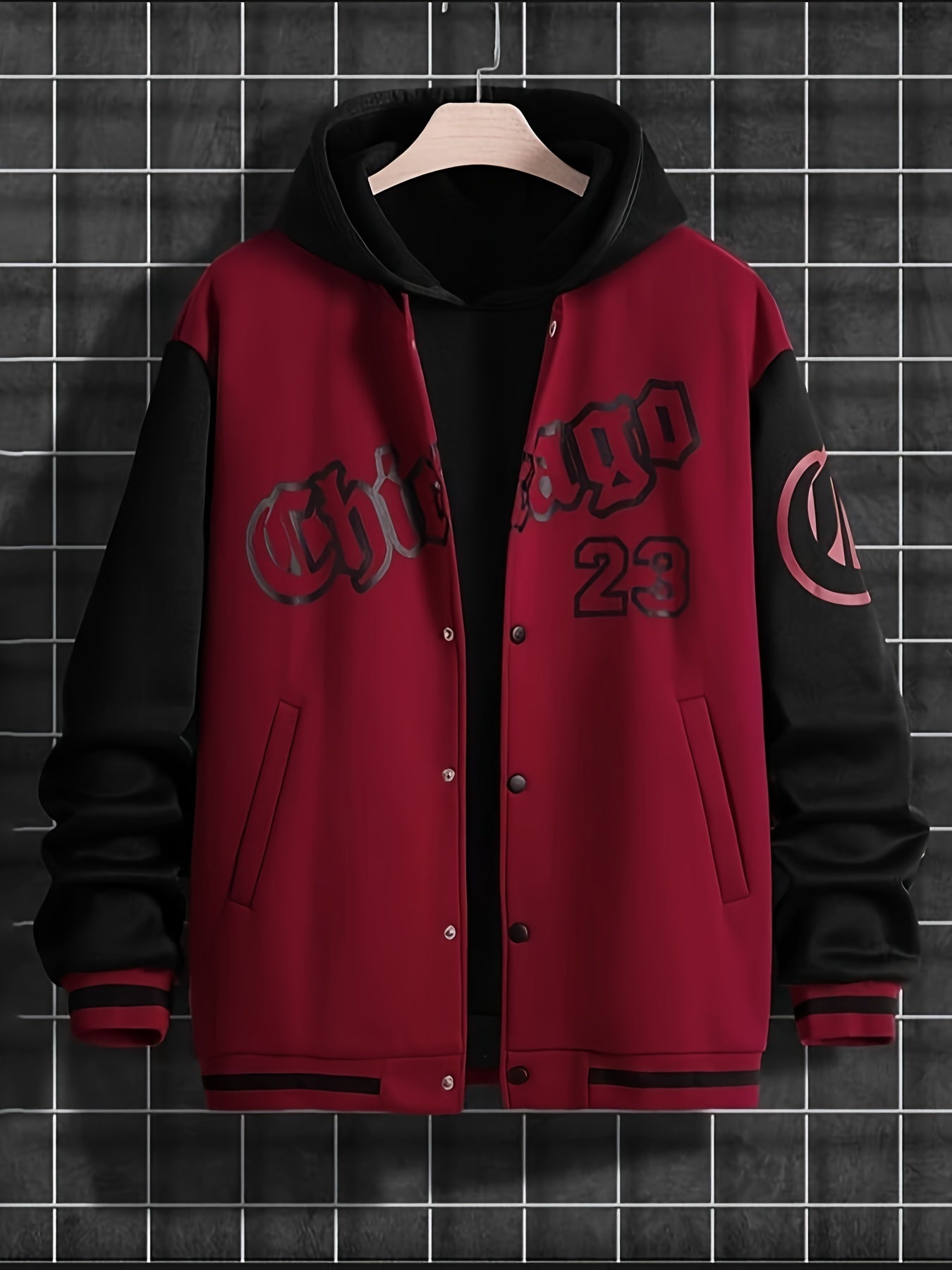 Spring And Autumn Street Men's Fashion Trend Loose Casual Baseball Uniform Jacket, Suitable For Outdoor And Dating