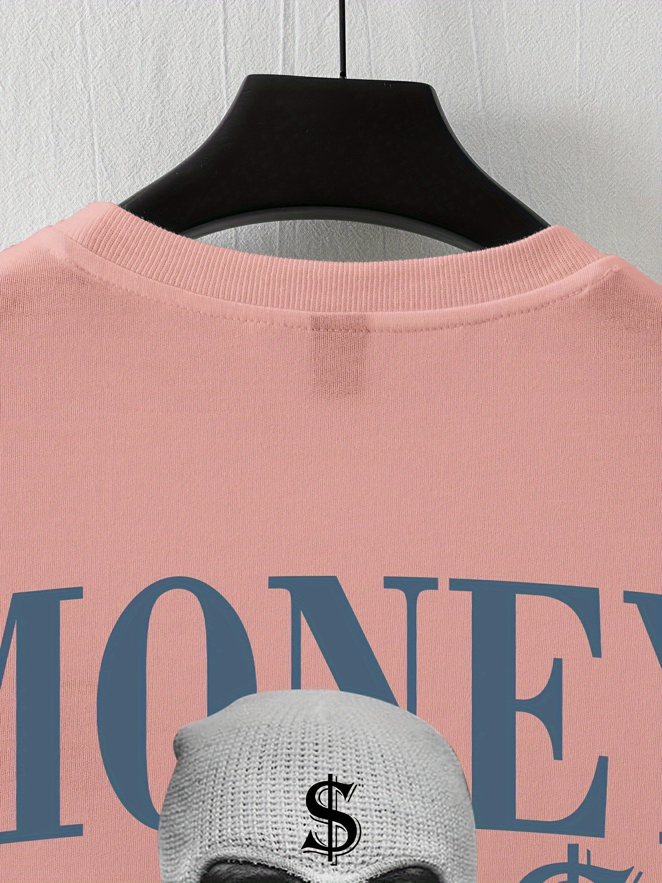 Men'S Streetwear Graphic Money & Wealth Print T-Shirt - 100% Polyester Crew Neck Short Sleeve Loose-Fit Shirt with Slight Stretch - Summer Knit Fabric Geometric Pattern Tee