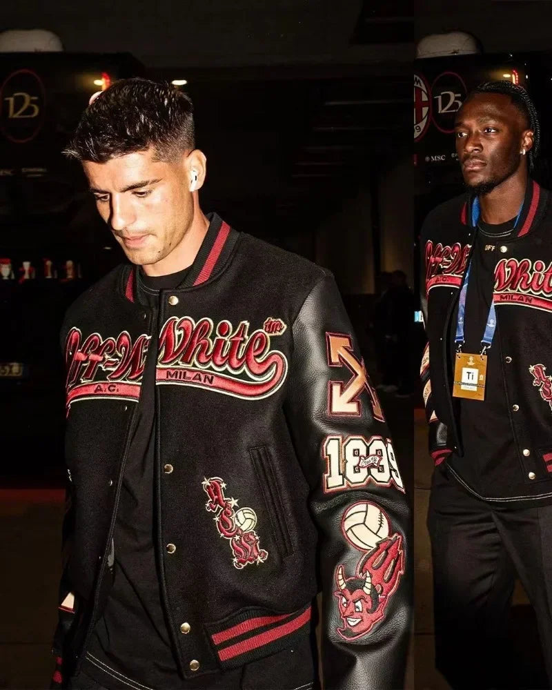 Streetwear Jacket Y2K Mens Hip Hop Cartoon Letter Embroidered Leather Retro Jacket Motorcycle Wear Baseball Jacket Zipper Coats
