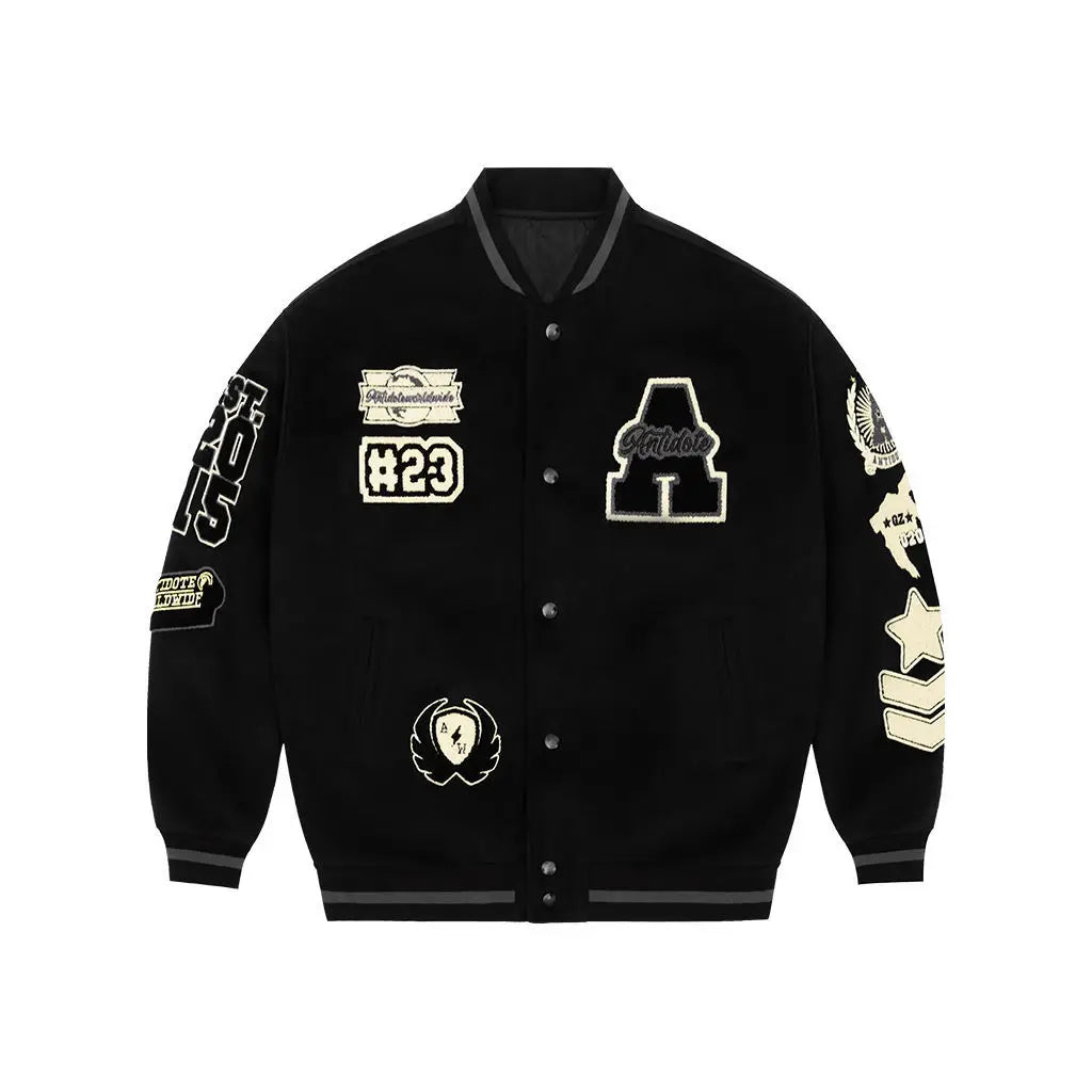 Baseball uniform Y2K men's spring and autumn retro trend leather jacket ins heavy industry embroidery white short coat hot sale