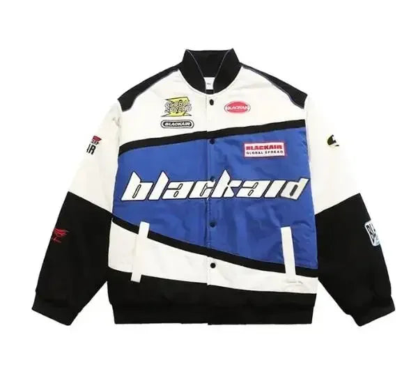 2024 American baseball jacket high street embroidered patchwork printed baseball jacket Tutsi Black Eight trendy street wear