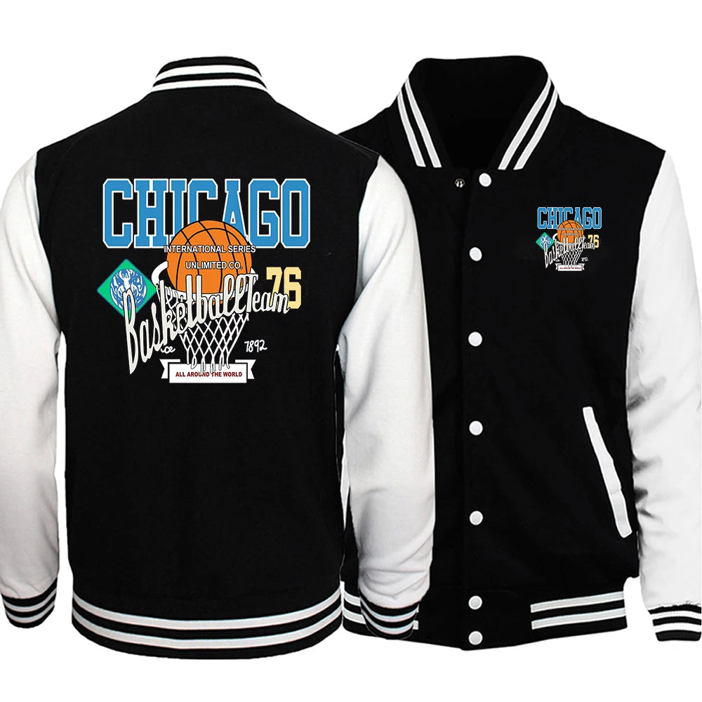 Champs 23 Basketball Team American Retro Letter Mens Clothes Loose Fashion Baseball Uniform Casual New Tops Comics Male Jackets