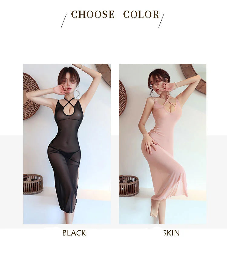 Sexy Perspective Nightclub Dress Thin Cute Long Skirt Womens Dresses Dresses For Formal Occasions Summer Cosplay Party Dresses