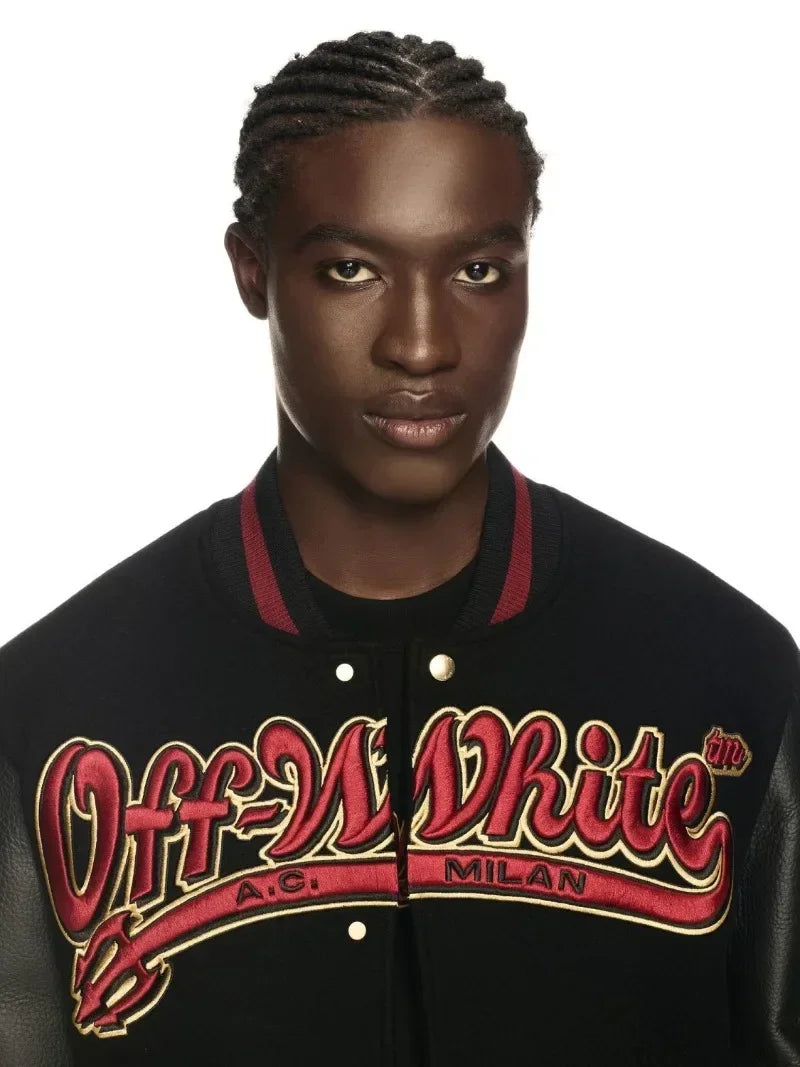 Streetwear Jacket Y2K Mens Hip Hop Cartoon Letter Embroidered Leather Retro Jacket Motorcycle Wear Baseball Jacket Zipper Coats