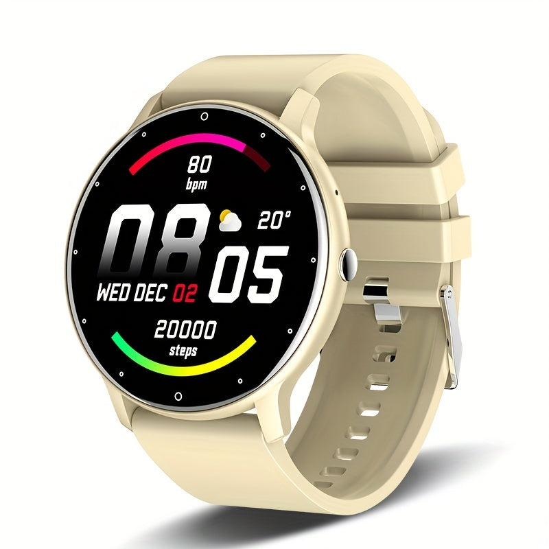 LIGE Smart Watch for Men & Women, Sports Multifunction,, Full Touch Screen, Zinc Alloy Case, Stainless Steel Strap, Digital Display, Date Feature, Rechargeable Lithium Polymer Battery, Compatible with Android & iOS, Round Dia
