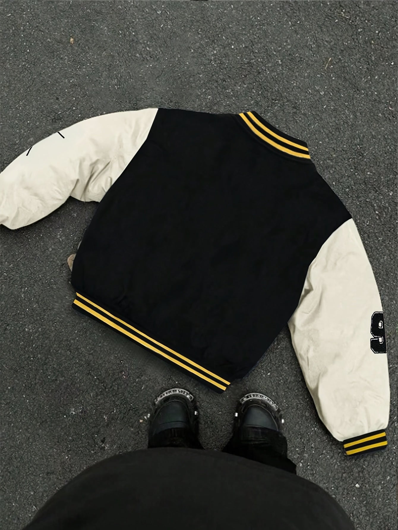 Trendy Fall Fashion Two-Piece Set: Casual Spider & "Remember My Name" Print Baseball Jacket with Pockets - Polyester, Snap Closure, Long Sleeves for Couples