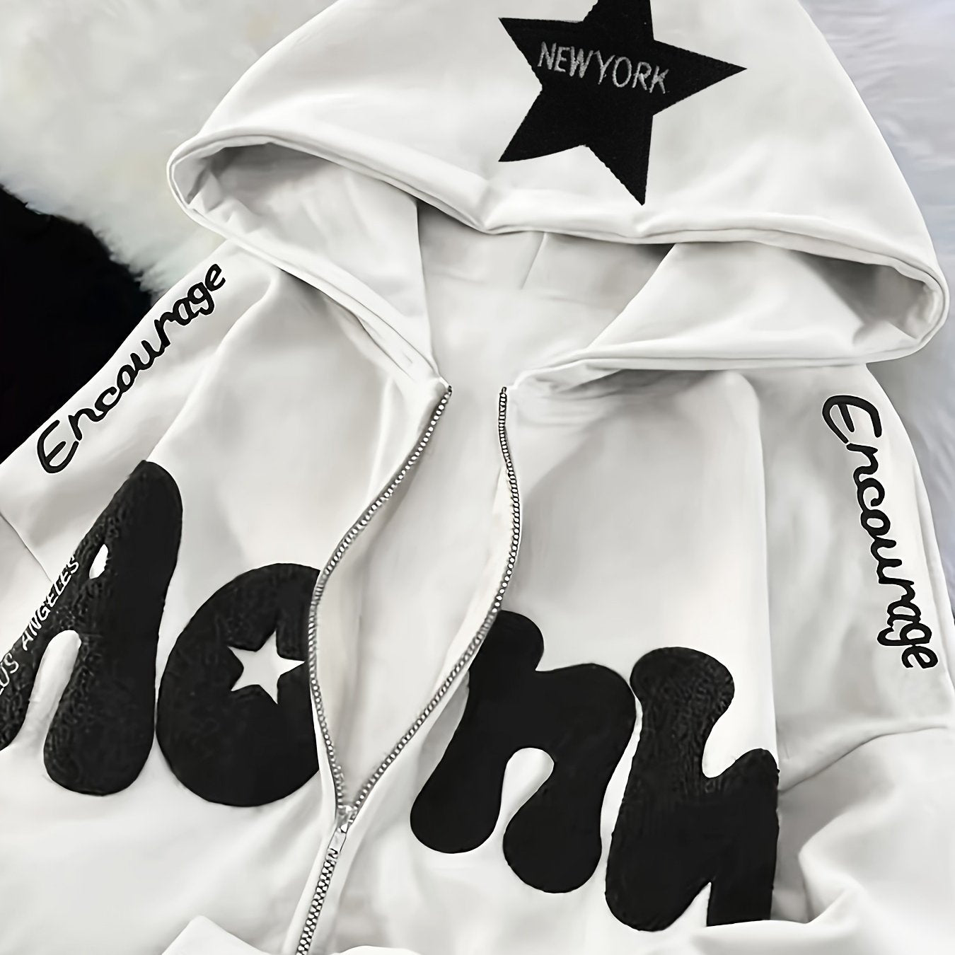 Women's Fashion Letter Embroidery Hoodie