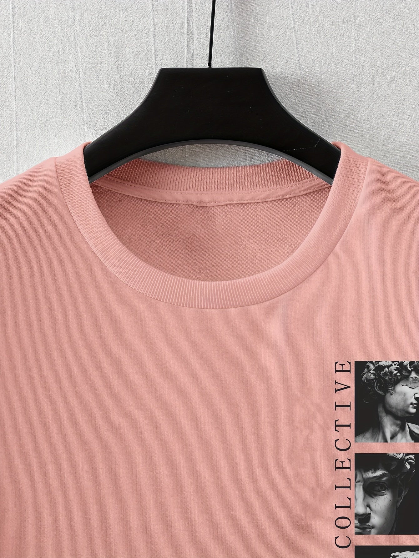 Men's Street Style Loose-Fit T-Shirt with Unique Back Print - Breathable Polyester, Machine Washable