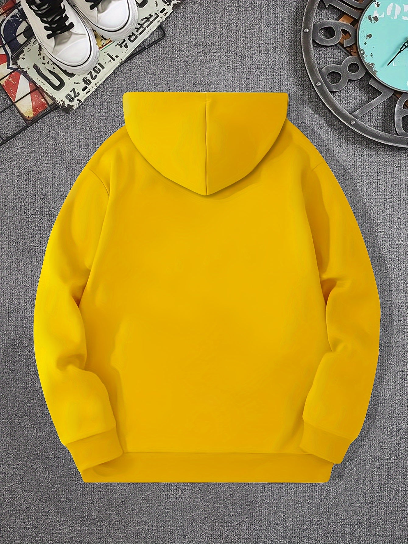 Astronaut And Planets Pattern Print Hooded Sweatshirt, Hoodies Fashion Casual Tops For Spring Autumn, Men's Clothing