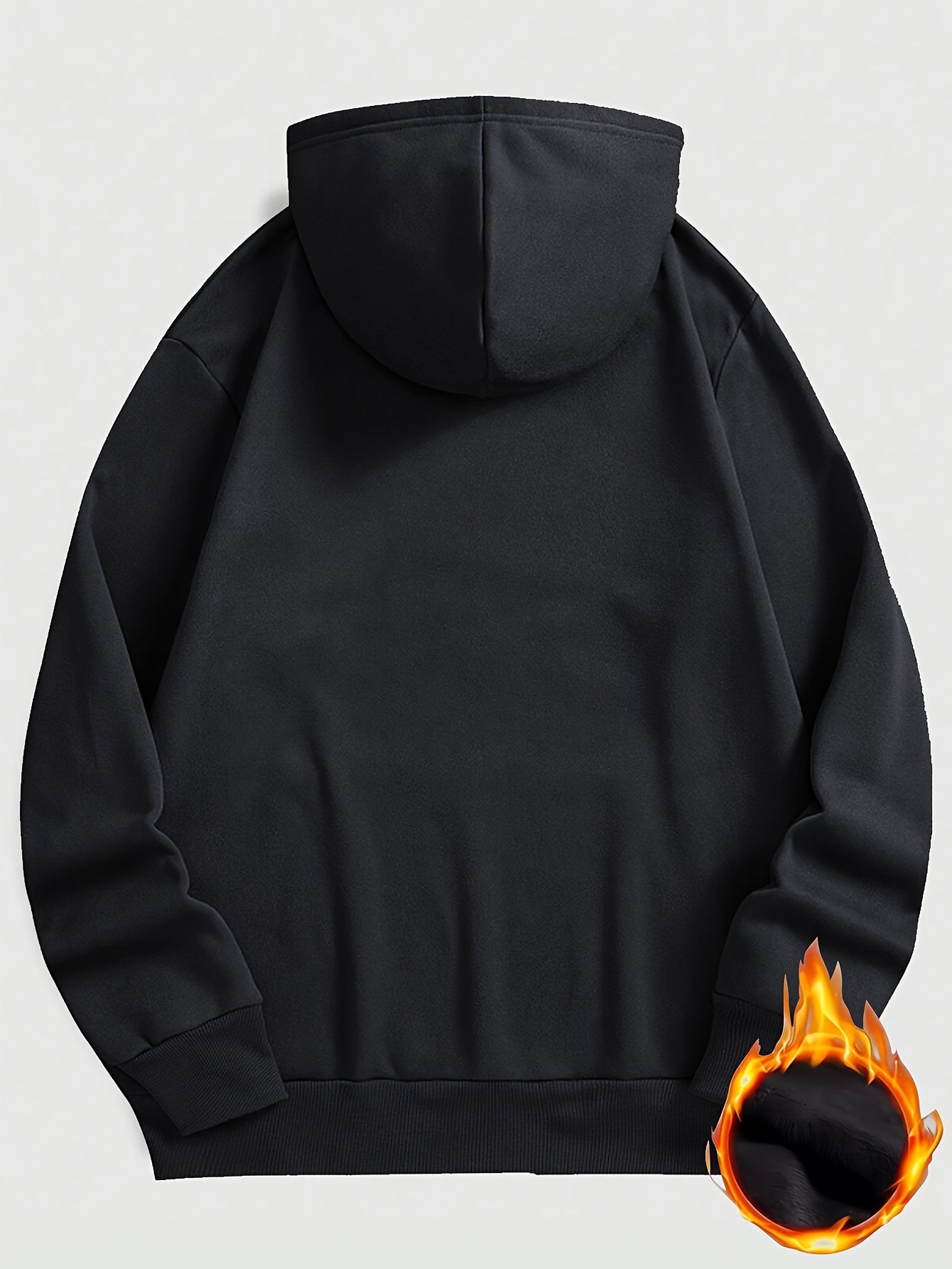 KOURRTER Fleece-Lined Hoodie with Mysterious Cross Print - Casual Pullover Sweatshirt for Men & Women, Perfect for Fall/Winter Streetwear, Sweater Hoodie, KOURRTER