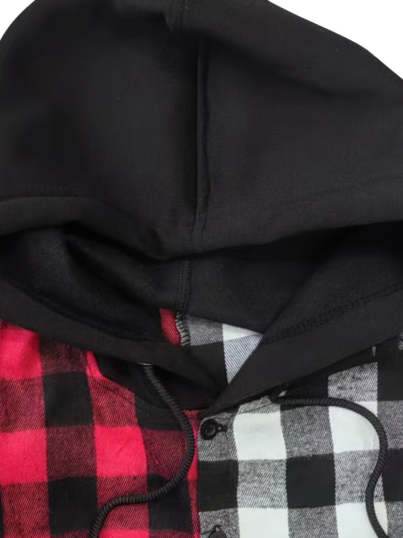 Fashionable Design Men's Plaid Pattern Hooded Long Sleeve And Button Up Shirt Jacket With Pockets, Chic And Trendy Hoodie Jacket For Outdoors Leisurewear