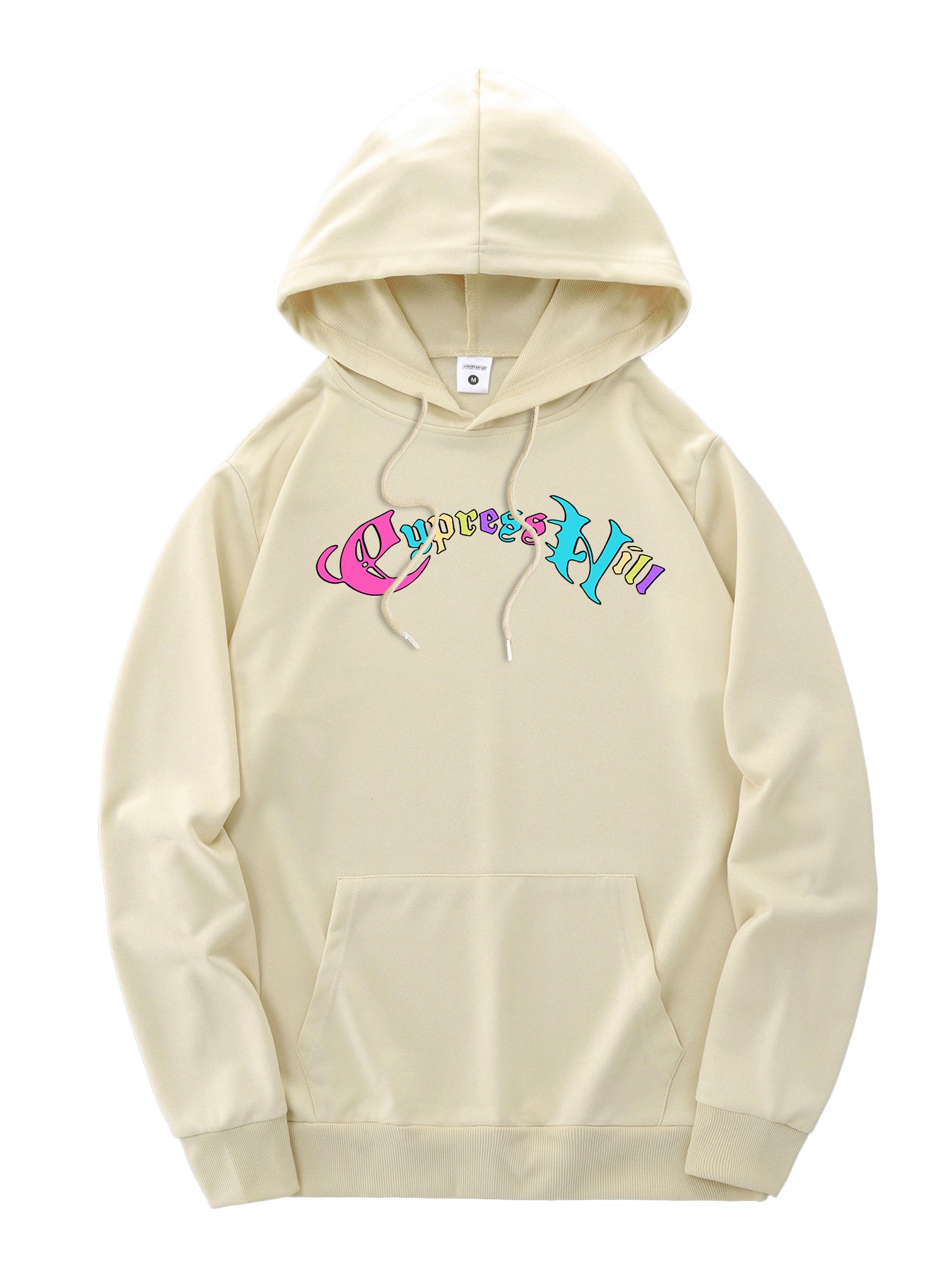Men'S Fashion Hoodie with Cypress Hill Geometric Cartoon Print - All Season Casual Knit Polyester Sweatshirt with Hood, Drawstring, Kangaroo Pocket, Regular Fit - Unisex Stylish Pullover