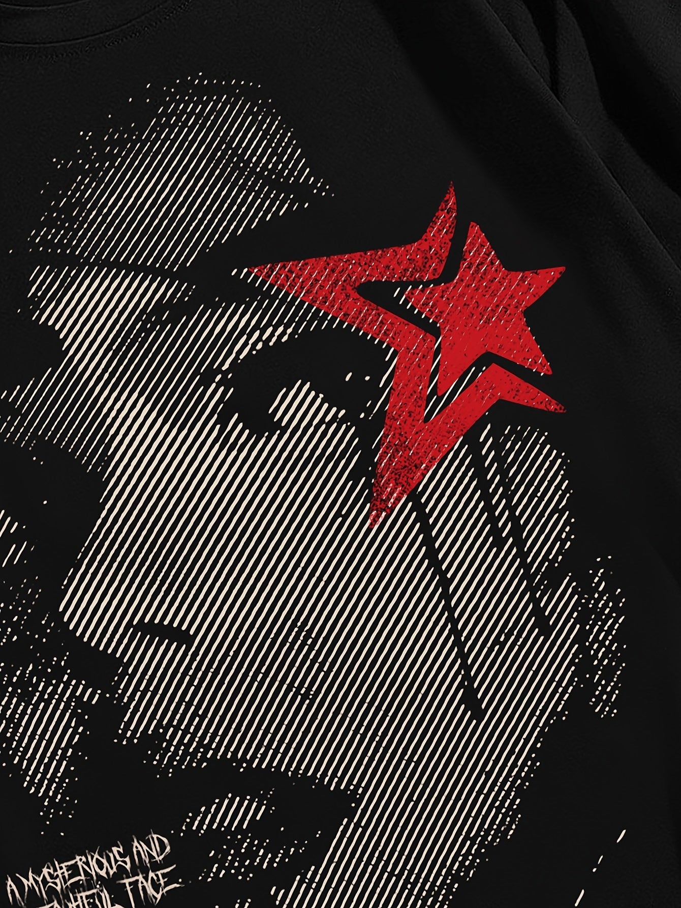 KOURRTER Men's Casual Graphic Tee - Loose Fit, Breathable Polyester Blend, Crew Neck, Short Sleeve Shirt with Unique Portrait Design