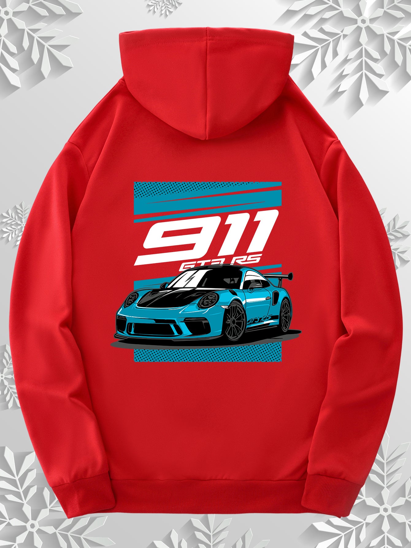 Cartoon sports car style hoodie | Cool racing car print design on the back, simple front, paying tribute to the classics, 9 colors to freely match, the best choice for car enthusiasts!