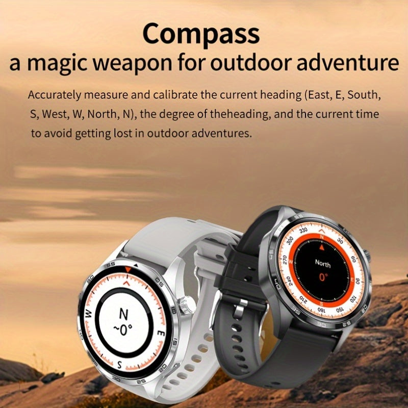 New Watch 5 Pro Smartwatch With 1.53-inch High-definition Screen, Voice Calling, Wireless Calling, NFC Access Control, Outdoor Sports Trajectory Smartwatch With Voice Assistant, Compass, Pedometer, Suitable For Android/iPhone
