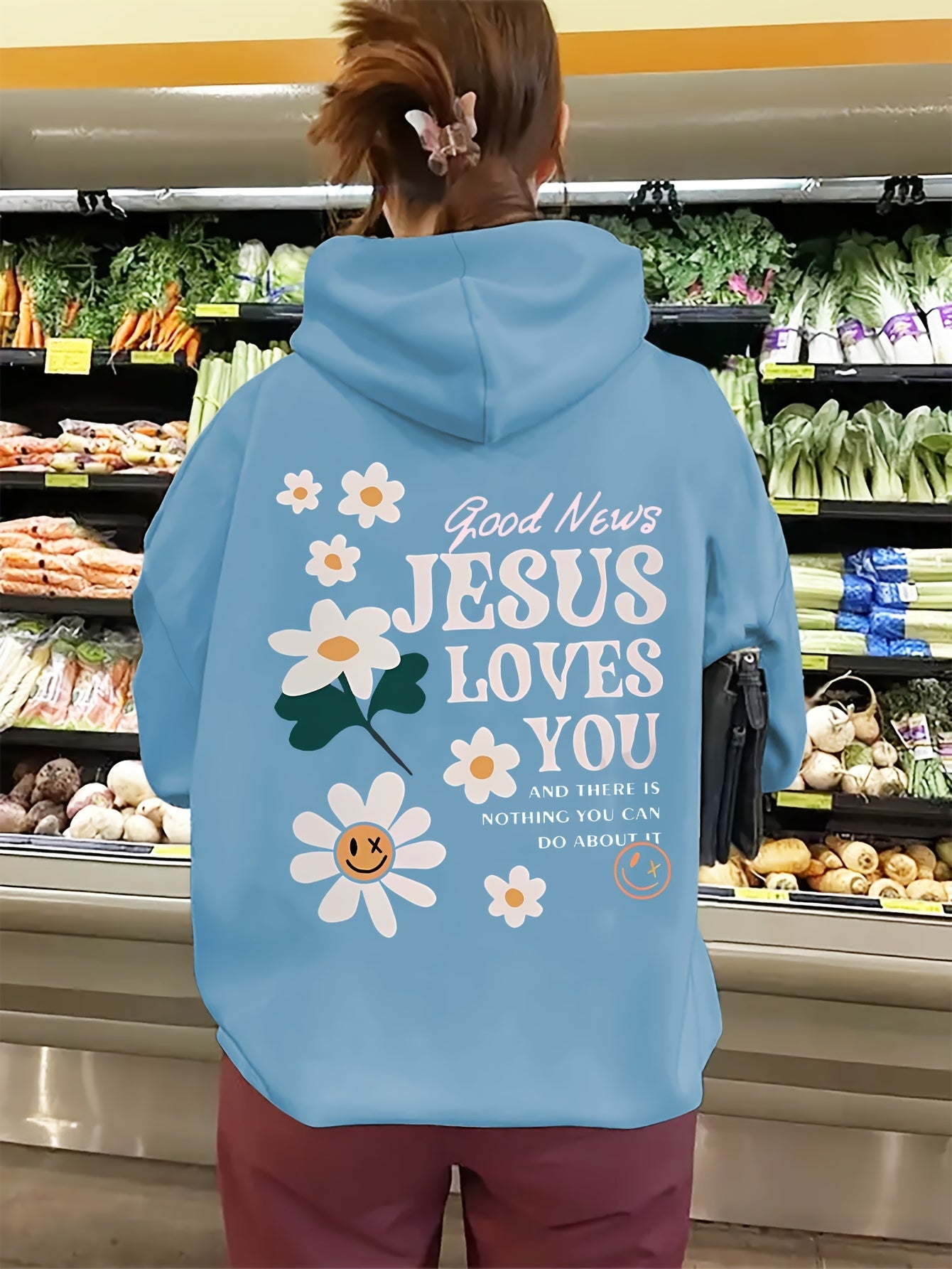 Personalized Letter Flowers Hoodie: Relaxed Regular Fits, Soft and Slightly Stretchable Polyester, Long Sleeve Design - Perfect for Fall/Winter Women