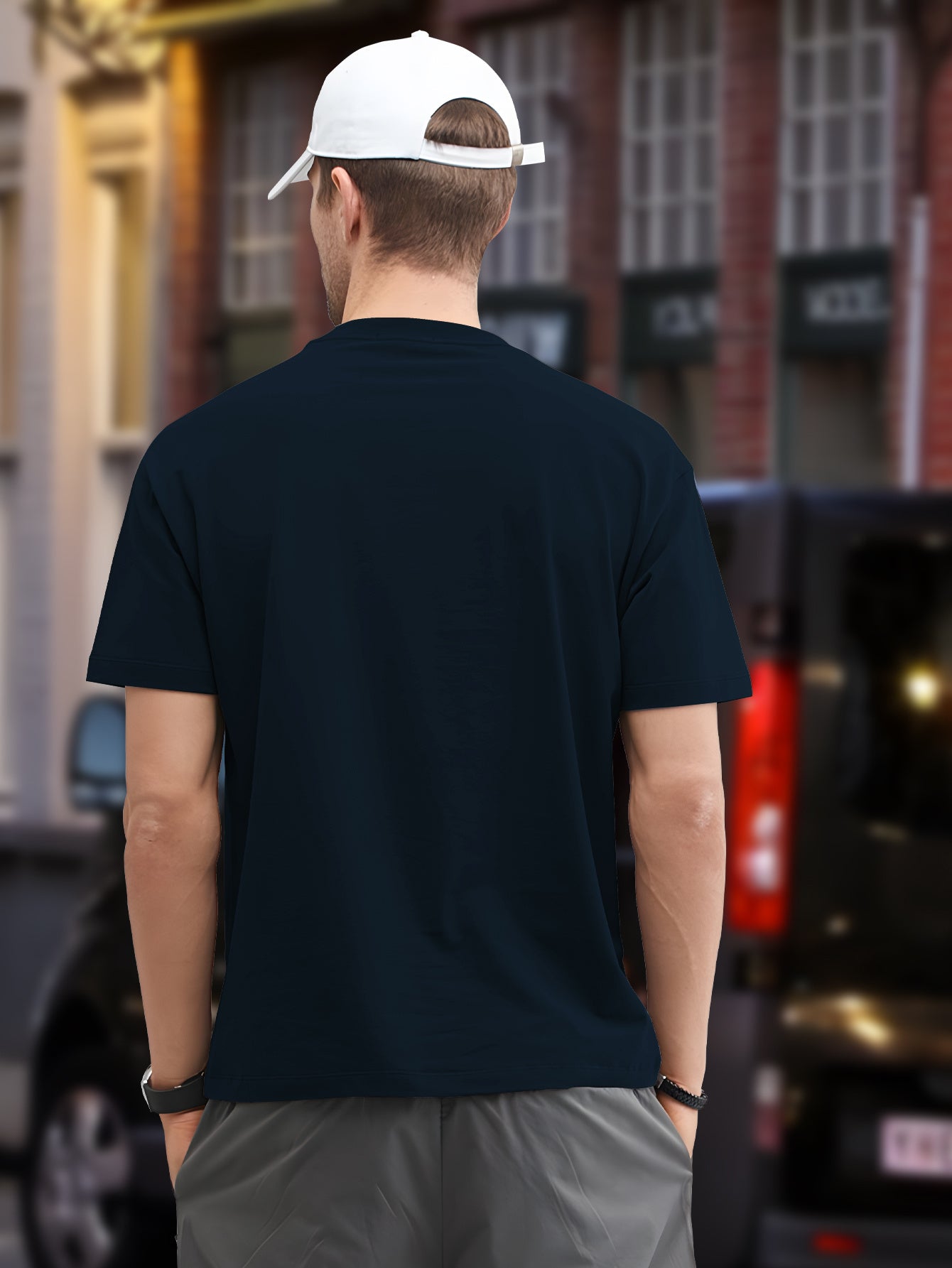 Men's Plus Size Black T-Shirt with Panda Graphic - Casual, Non-Stretch Polyester, Crew Neck, Short Sleeve Tee for Summer, Oversized T Shirt