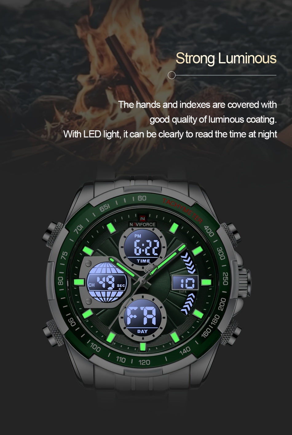 NAVIFORCE Watches with Dual Display, Waterproof Men'S Watch, Perfect for Gifting.