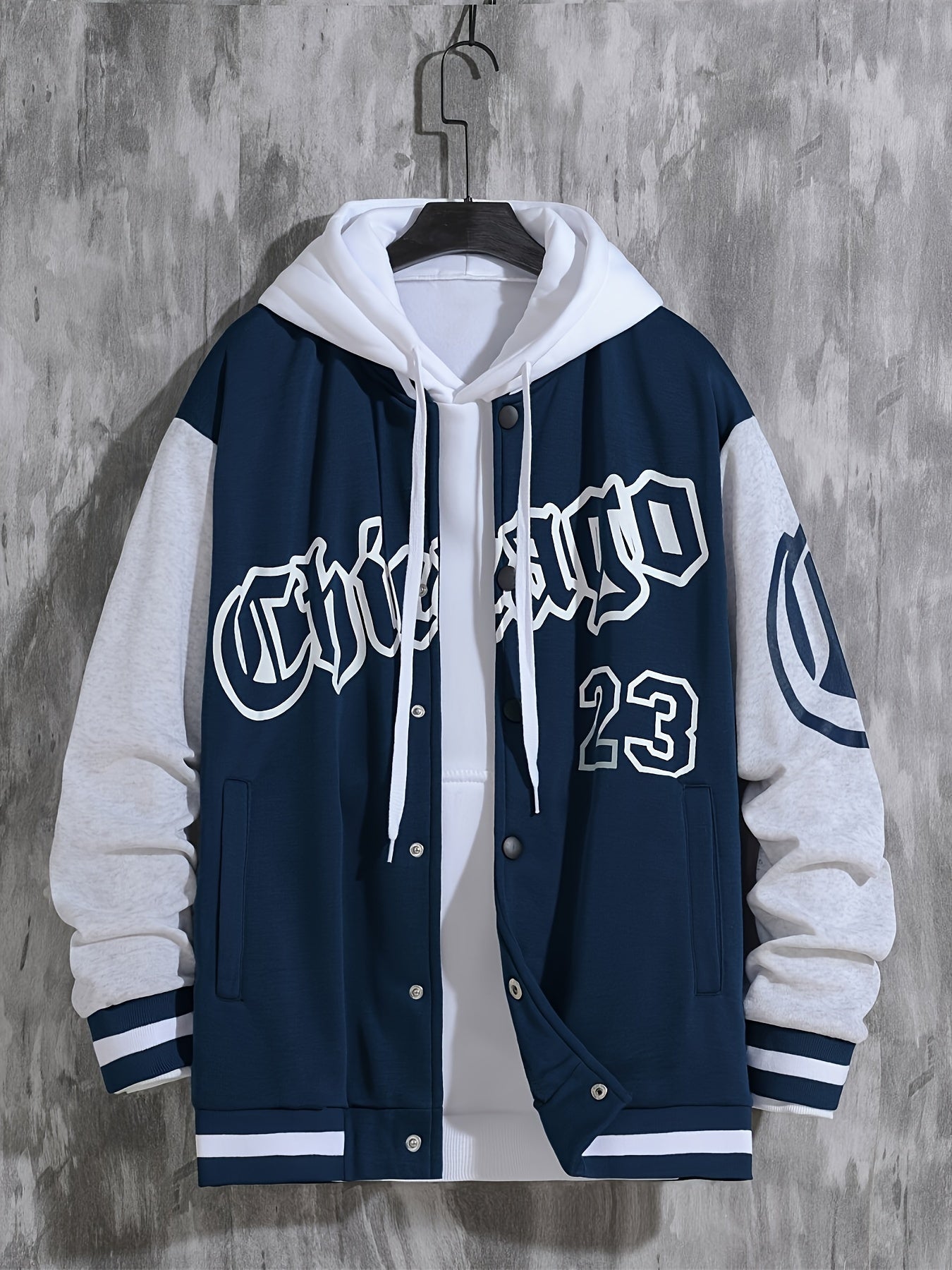 Spring And Autumn Street Men's Fashion Trend Loose Casual Baseball Uniform Jacket, Suitable For Outdoor And Dating