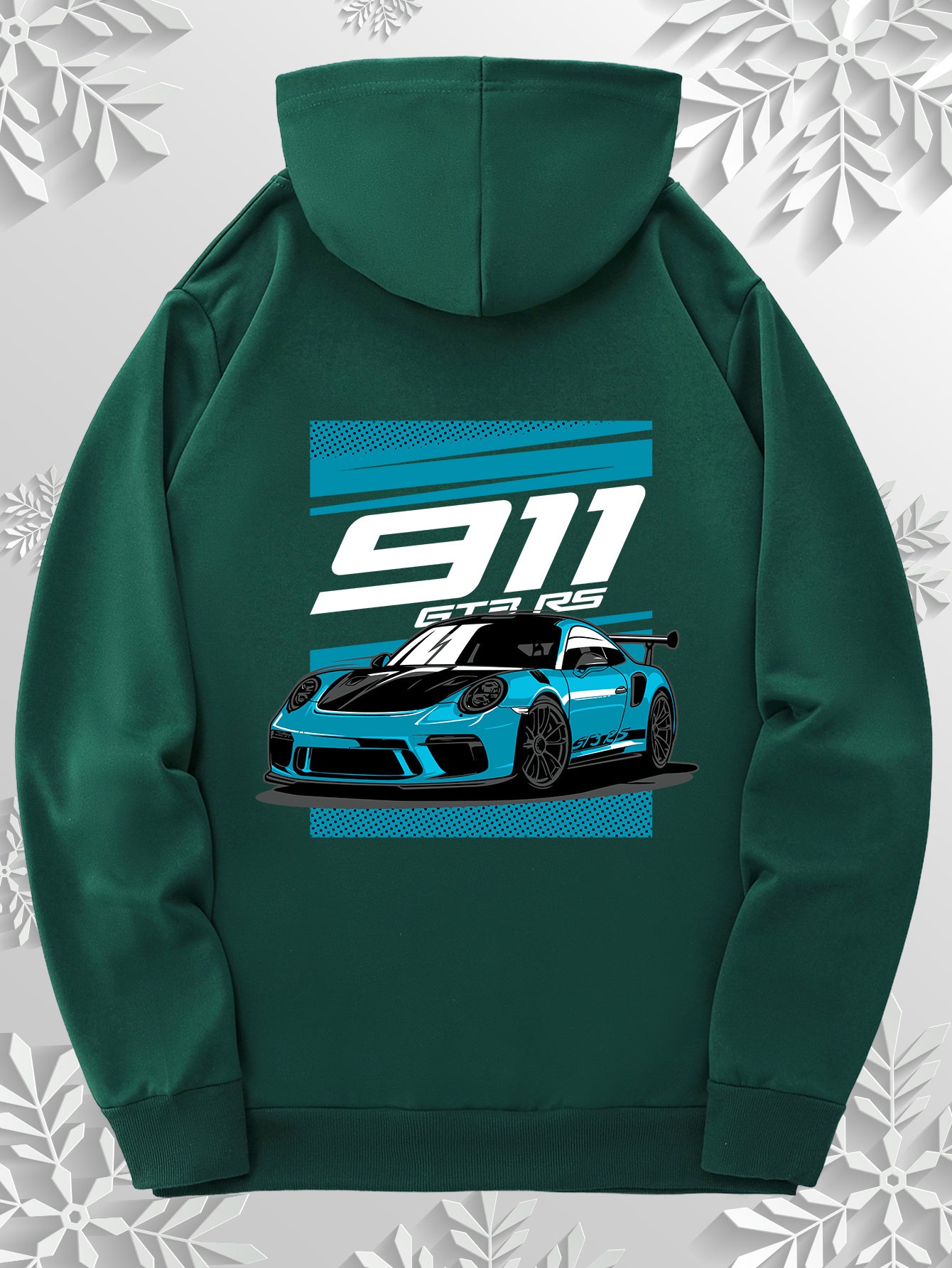 Cartoon sports car style hoodie | Cool racing car print design on the back, simple front, paying tribute to the classics, 9 colors to freely match, the best choice for car enthusiasts!