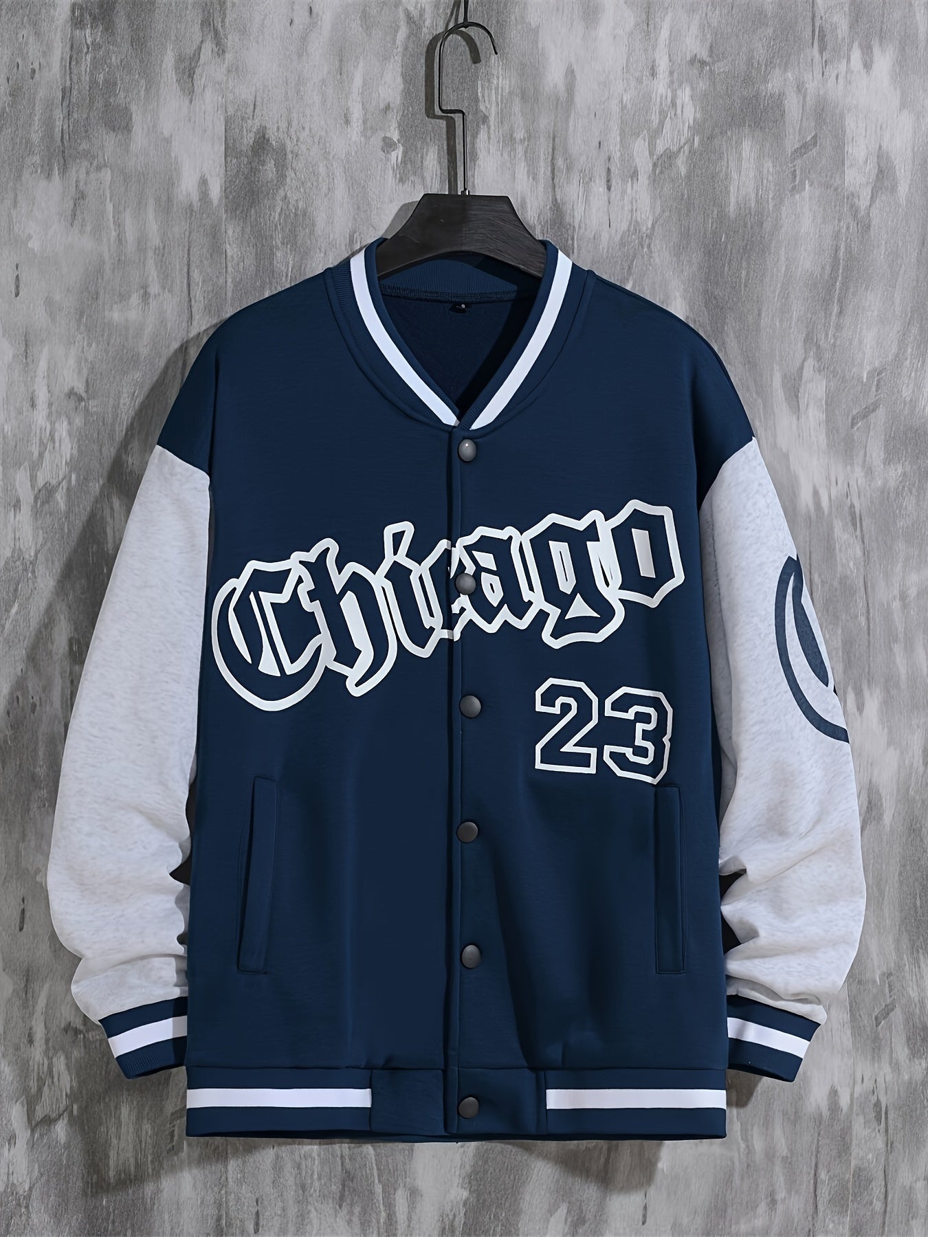 Spring And Autumn Street Men's Fashion Trend Loose Casual Baseball Uniform Jacket, Suitable For Outdoor And Dating