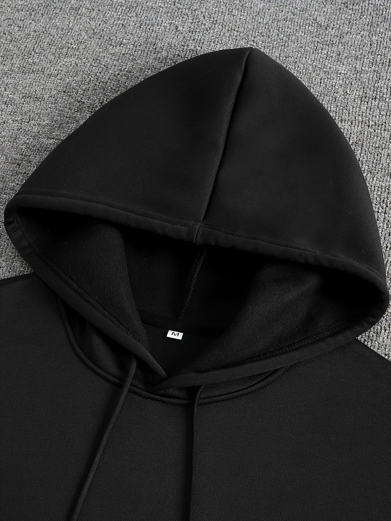 Men'S Casual Hooded Sweatshirt with Finger Print Eye Graphic, French Terry Fabric, Loose Fit Knit Hoodie with Pocket, Non-Stretch Hoodie for Daily Outdoor Wear