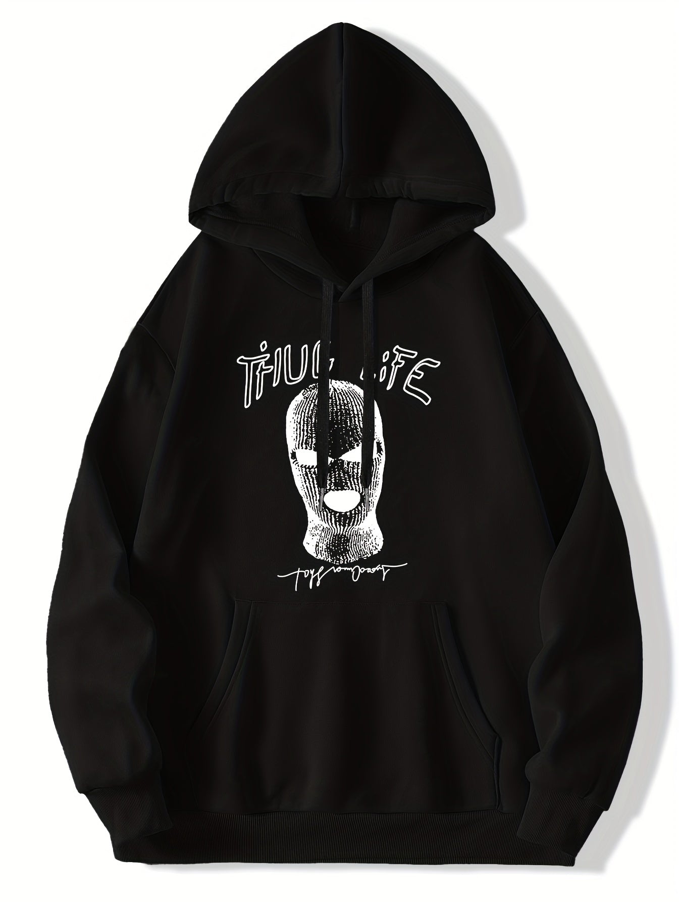 Mask Pattern Print Hooded Sweatshirt, Hoodies Fashion Casual Tops For Spring Autumn, Men's Clothing
