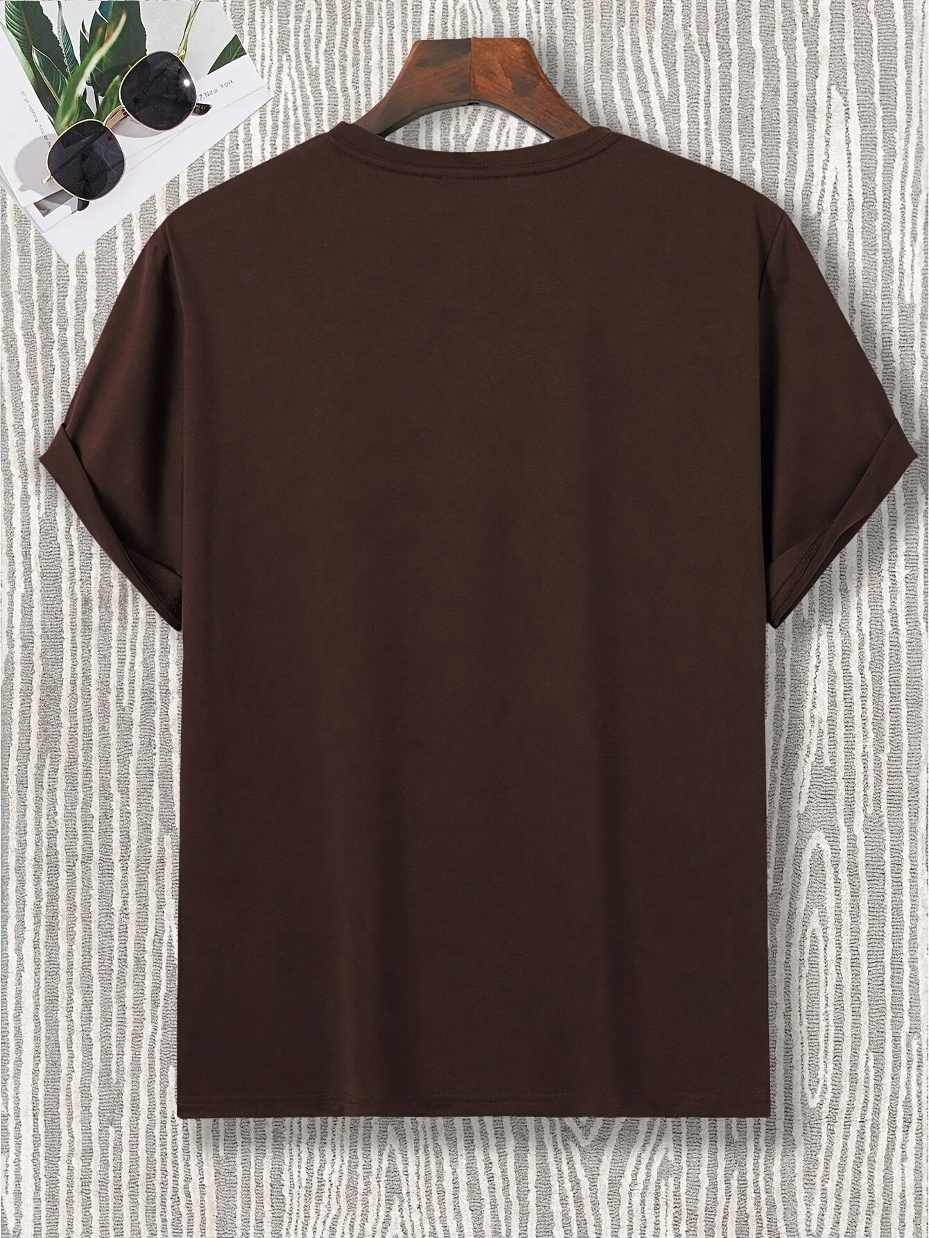 1pc Men's Casual Polyester T-Shirt with Geometric Pattern Print, Round Neck, Short Sleeve, Regular Fit, Summer Tee - 180gsm Knitted Fabric
