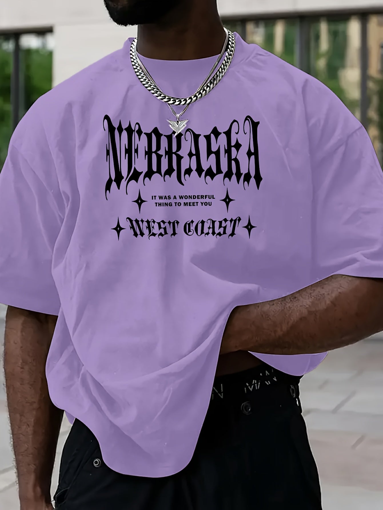 Men's Casual Angel & Peace Dove Graphic Tee - Loose Fit, Round Neck Short Sleeve T-Shirt for Summer Streetwear