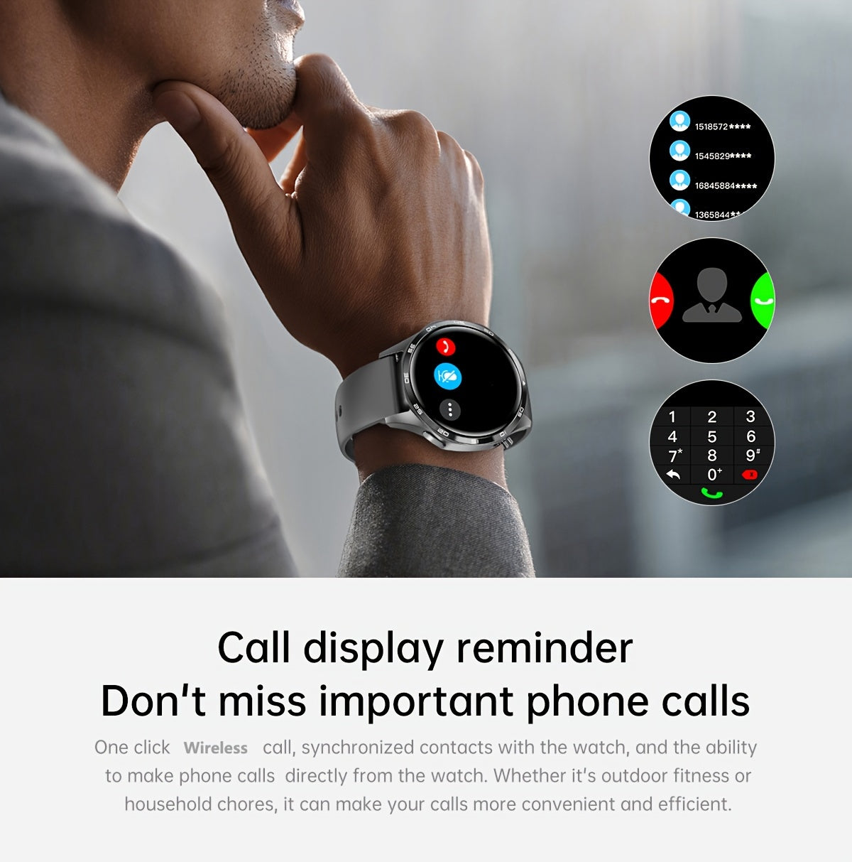 New Watch 5 Pro Smartwatch With 1.53-inch High-definition Screen, Voice Calling, Wireless Calling, NFC Access Control, Outdoor Sports Trajectory Smartwatch With Voice Assistant, Compass, Pedometer, Suitable For Android/iPhone