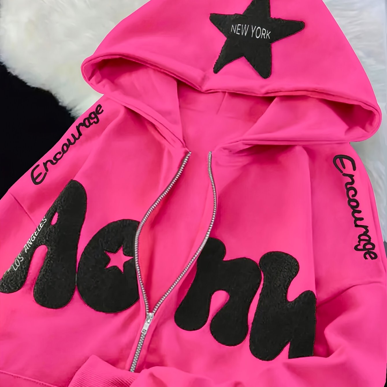 Women's Fashion Letter Embroidery Hoodie