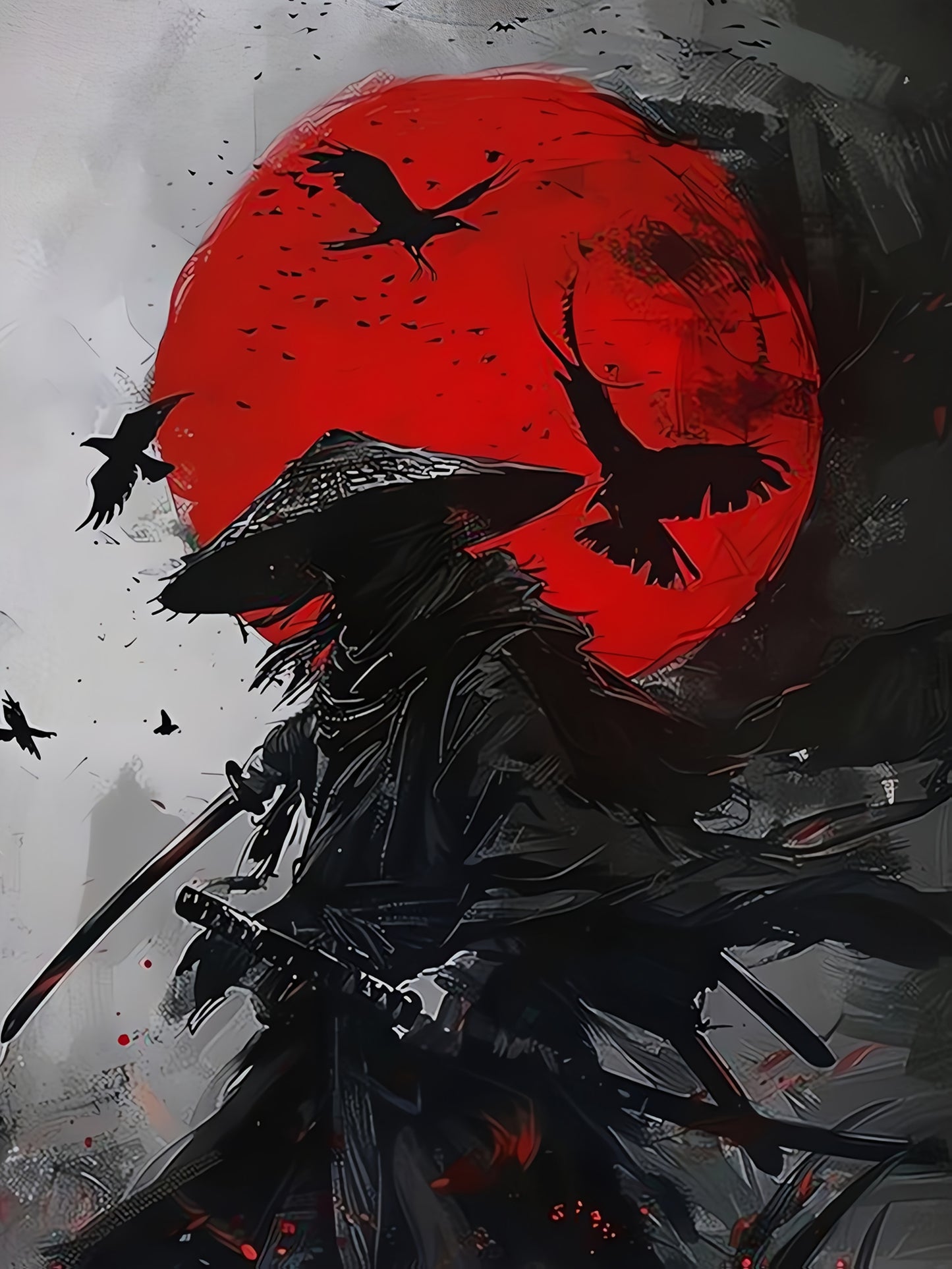 1pc Men'S 3D Digital Print Samurai Ink Painting Pattern T-Shirt, Short Sleeve Crew Neck Tee, Casual Summer Streetwear, Polyester Knit Fabric with Slight Stretch, Regular Fit for Teens
