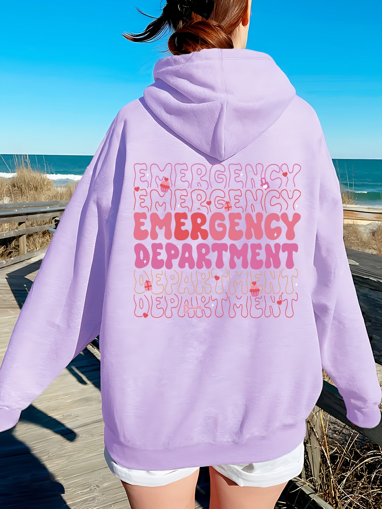 Women'S Casual Printed Graphic Hoodie